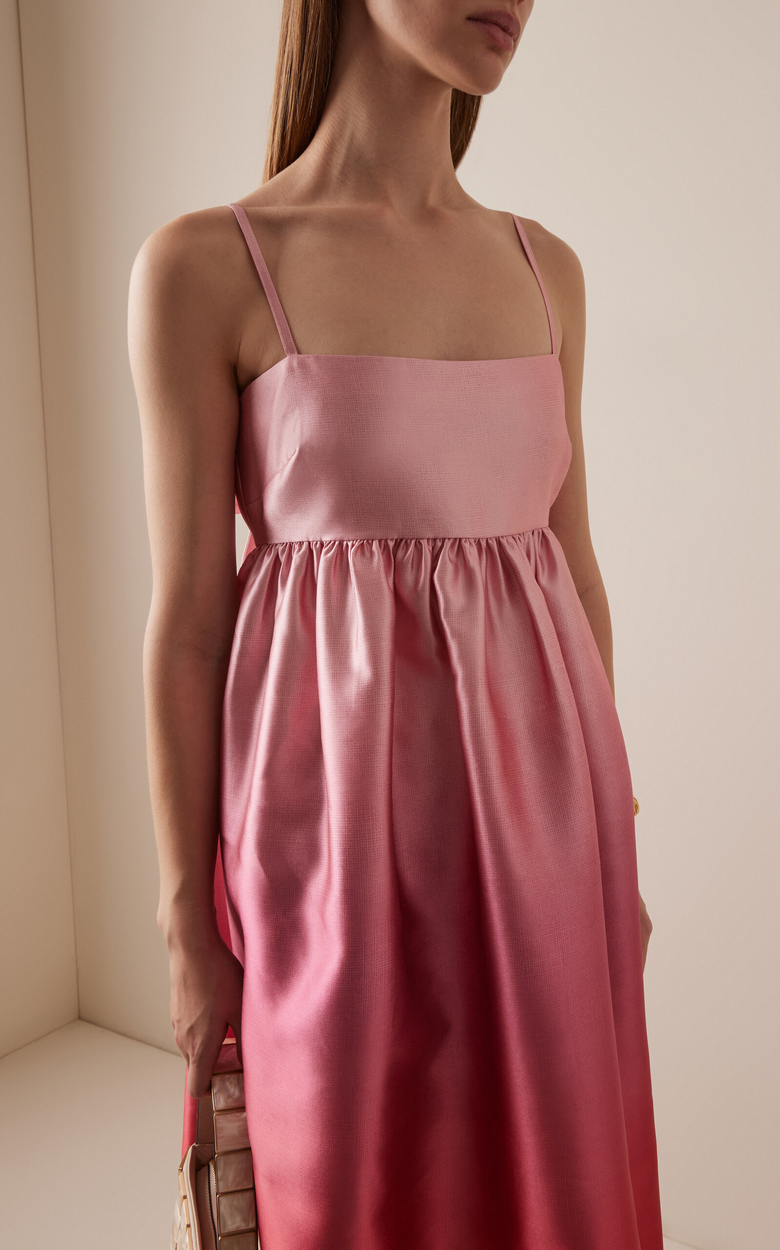 Inez Ombré Satin Maxi Dress pink - 3