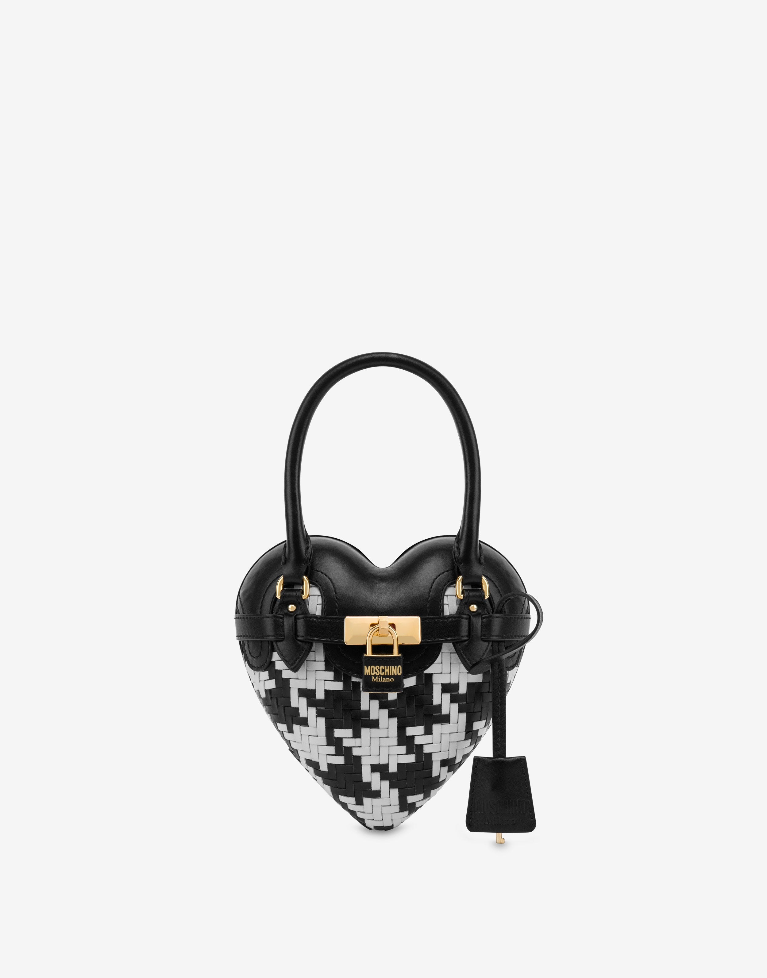 HOUNDSTOOTH MOSCHINO HEARTBEAT BAG - 1