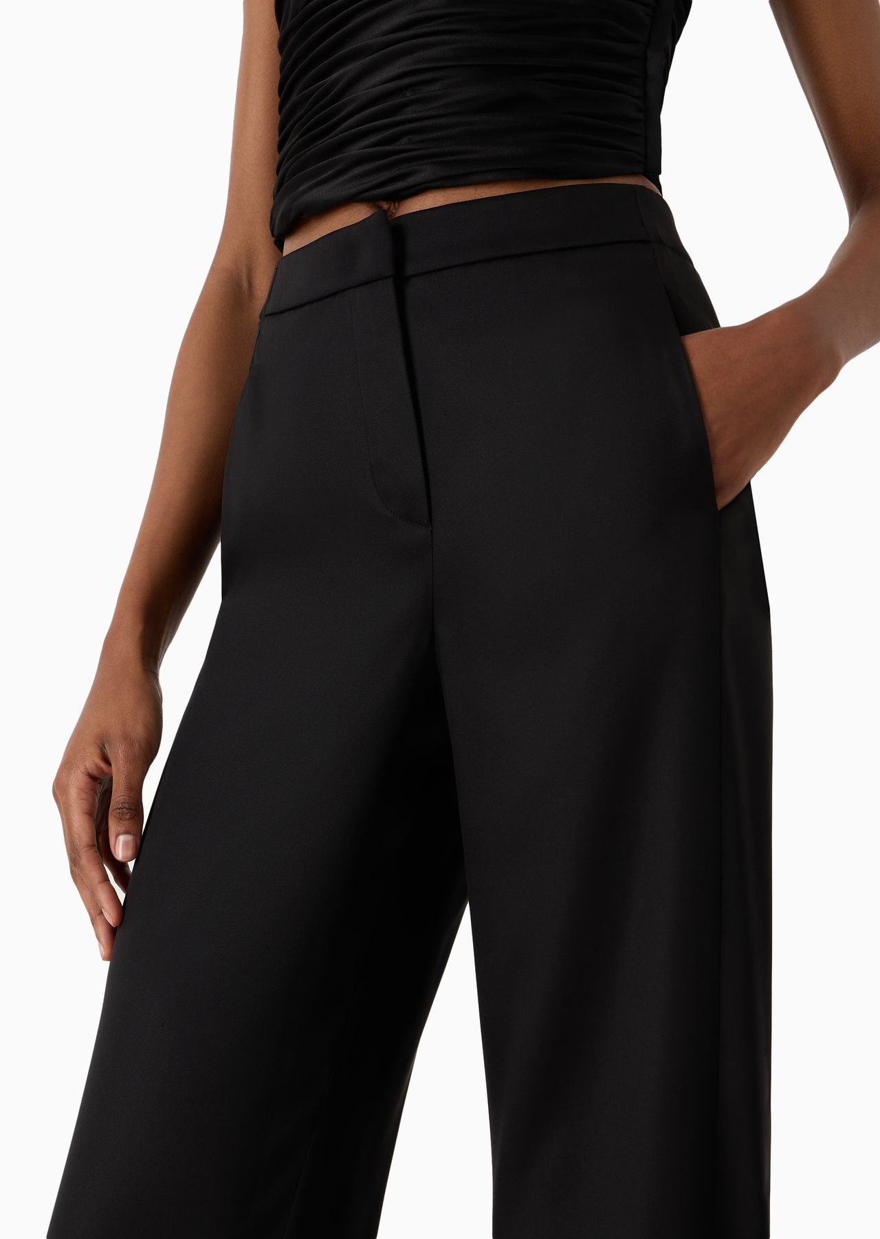 Straight-cut trousers in double silk satin - 5