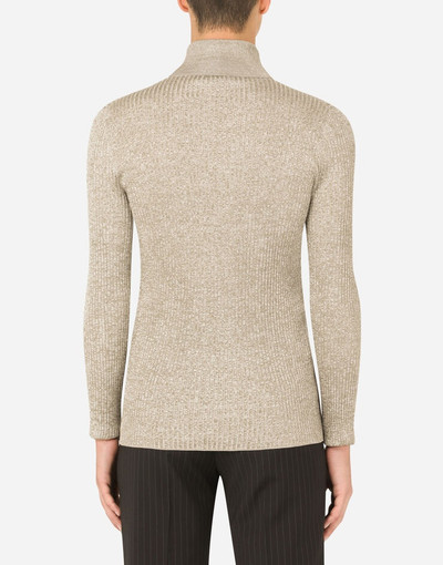 Dolce & Gabbana Ribbed technical yarn turtle-neck sweater outlook