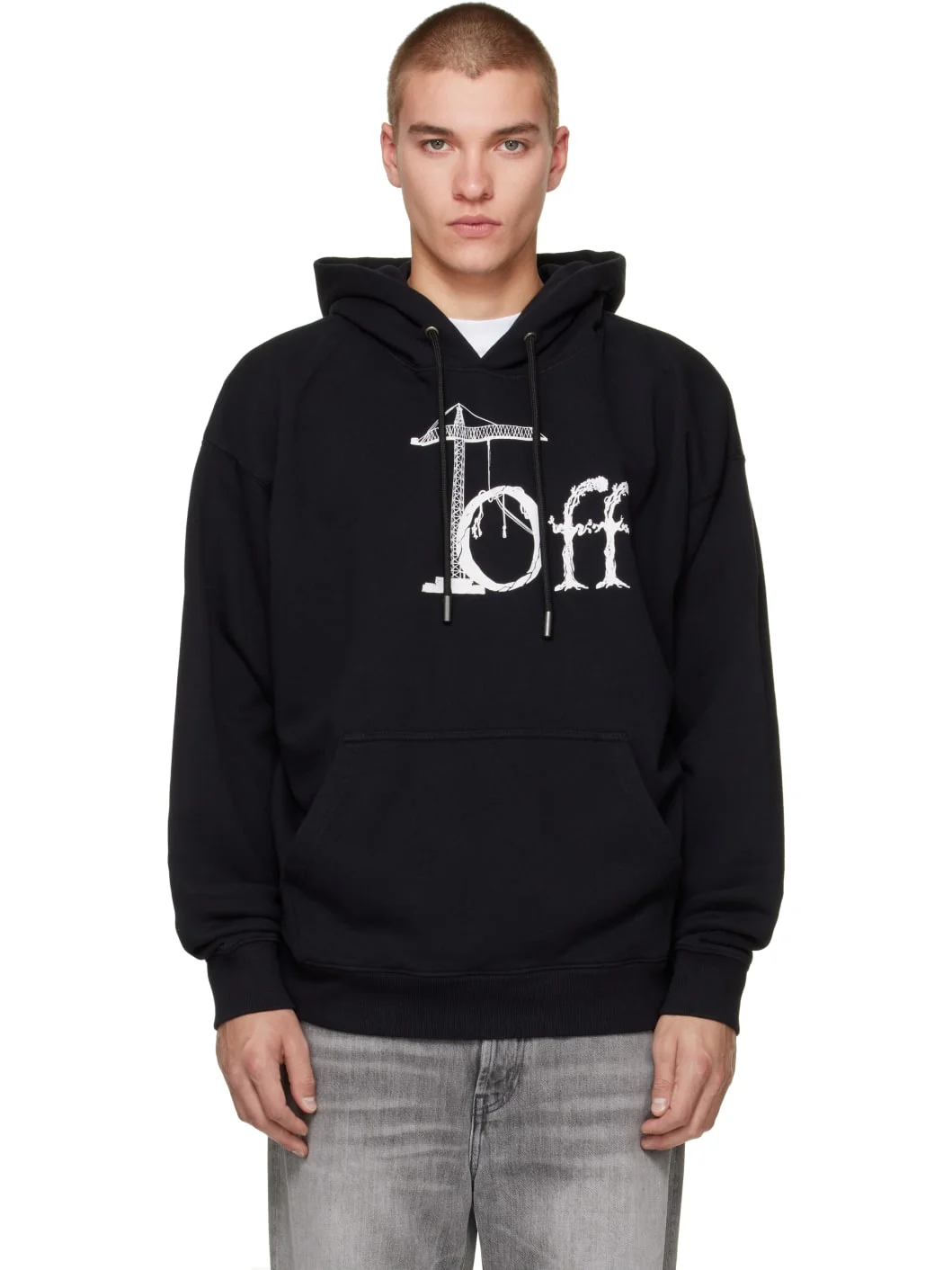 Black Shared Logo Skate Hoodie - 1