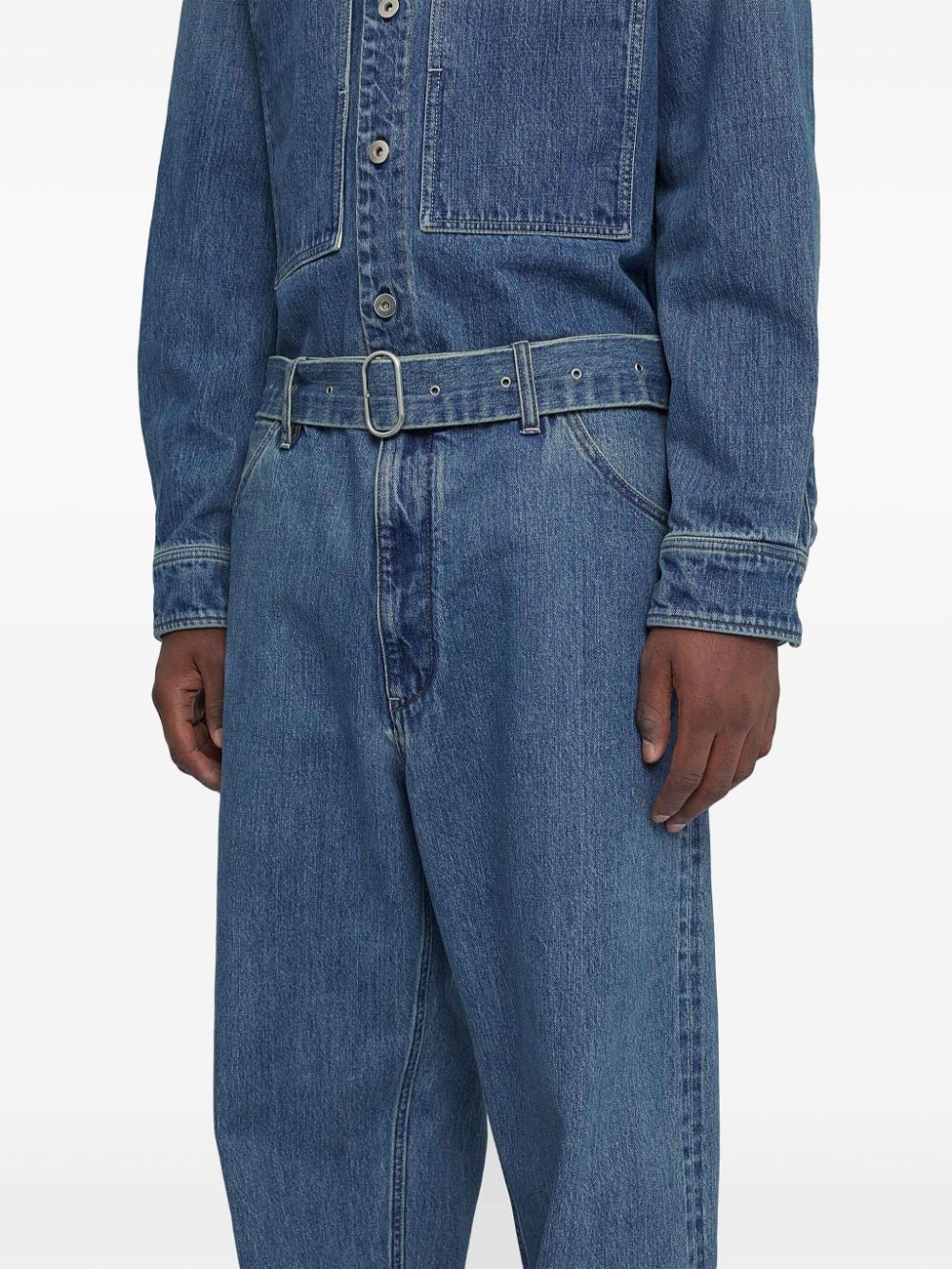 loose-fit belted jeans - 5