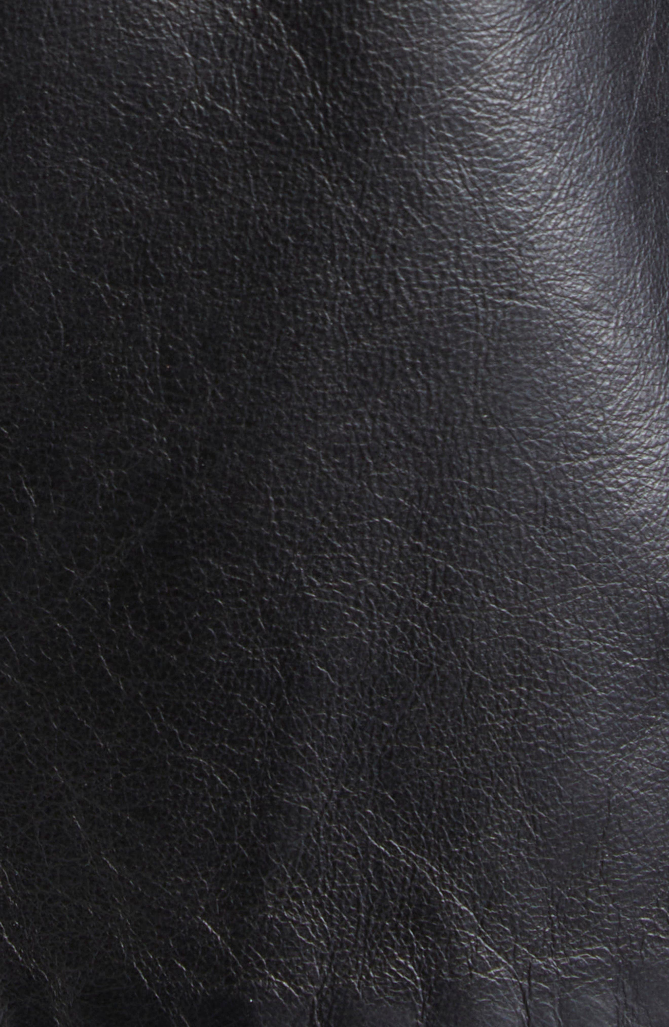 R13 Grommet Detail Leather Gym Shorts in Black at Nordstrom - 7