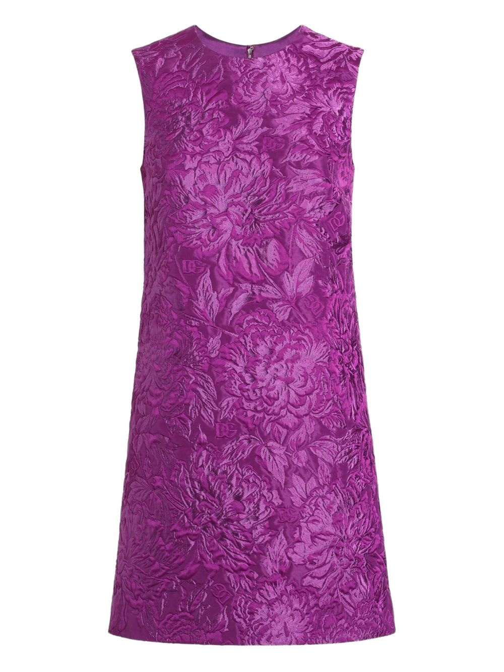 brocade-effect mini dress - 1