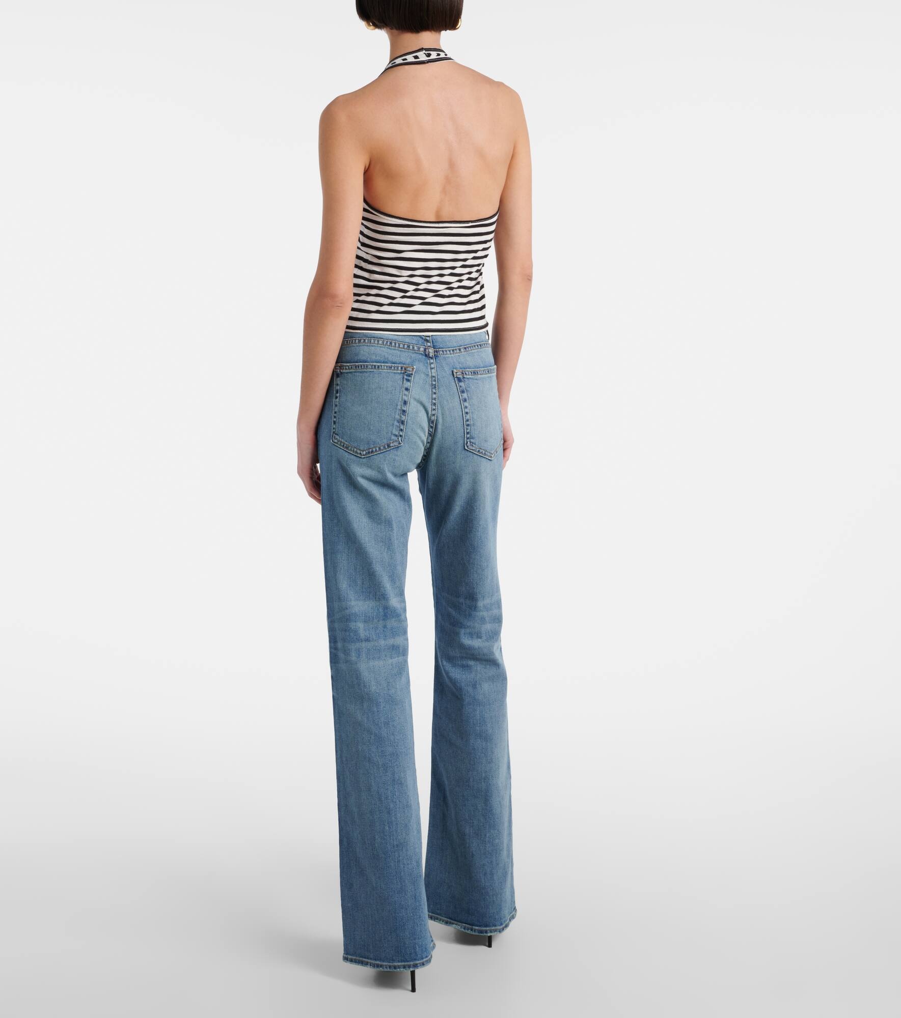 Britt halterneck cotton jersey top - 3