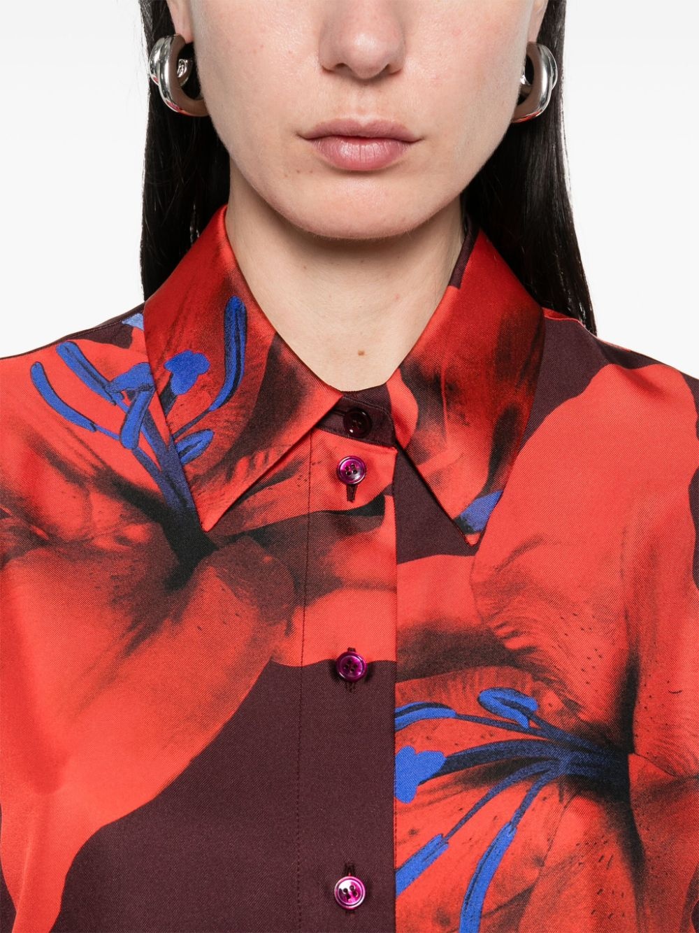 floral-print shirt - 5