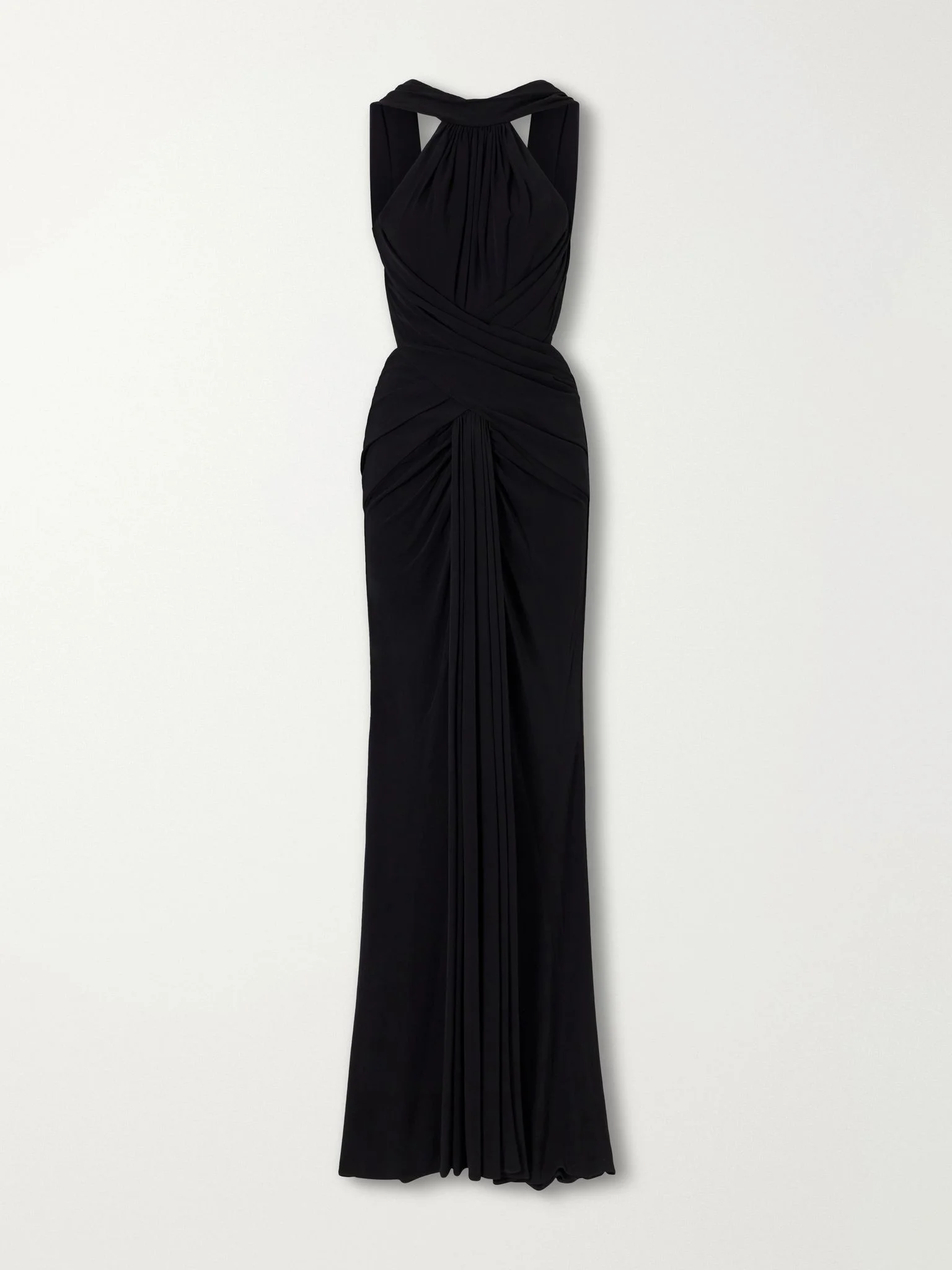 Draped jersey gown Black - 1