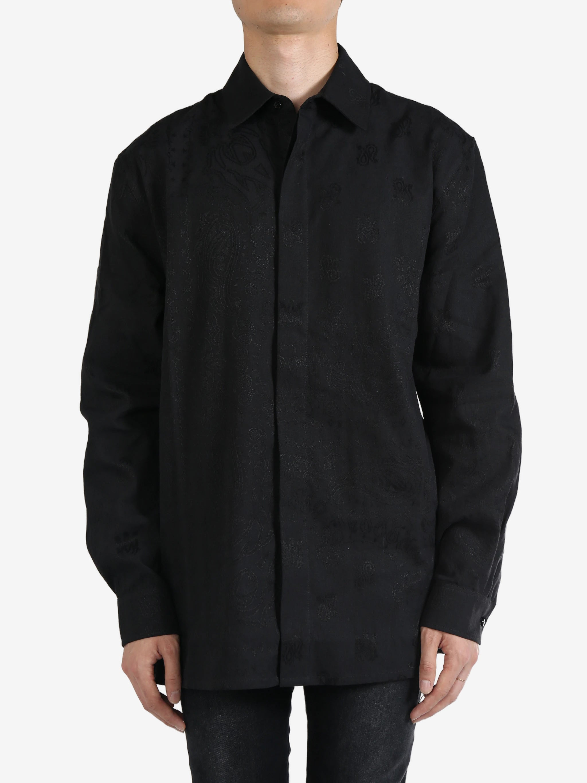 AMIRI Men MA Bandana Linen Shirt - 1