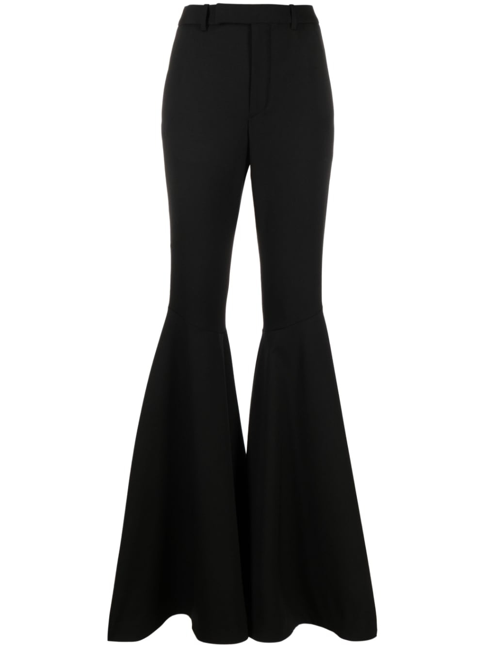 high-waisted flared trousers - 1