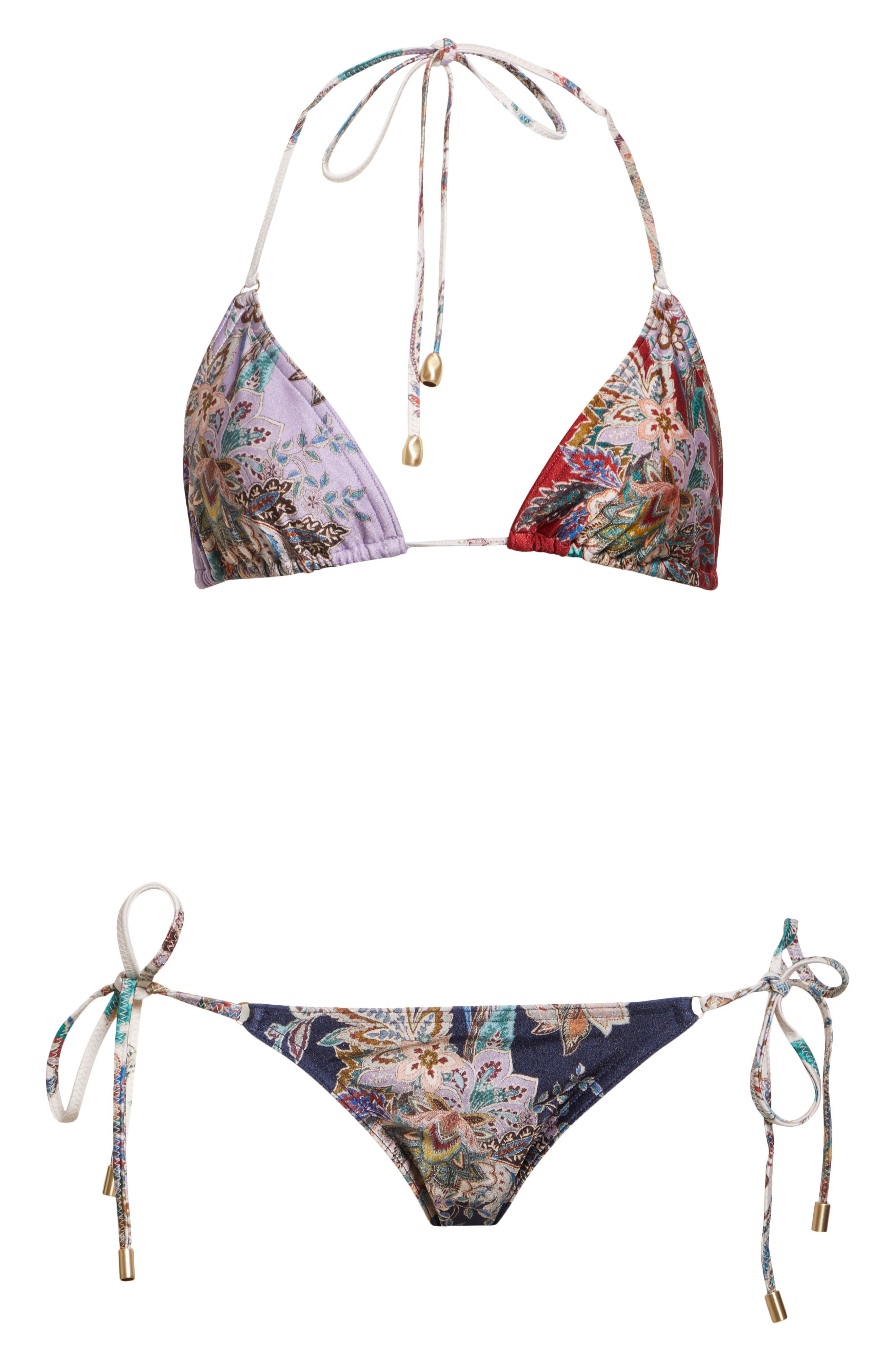 Zimmermann Rhiannon Paisley Print Two-Piece Swimsuit in Spliced at Nordstrom - 6
