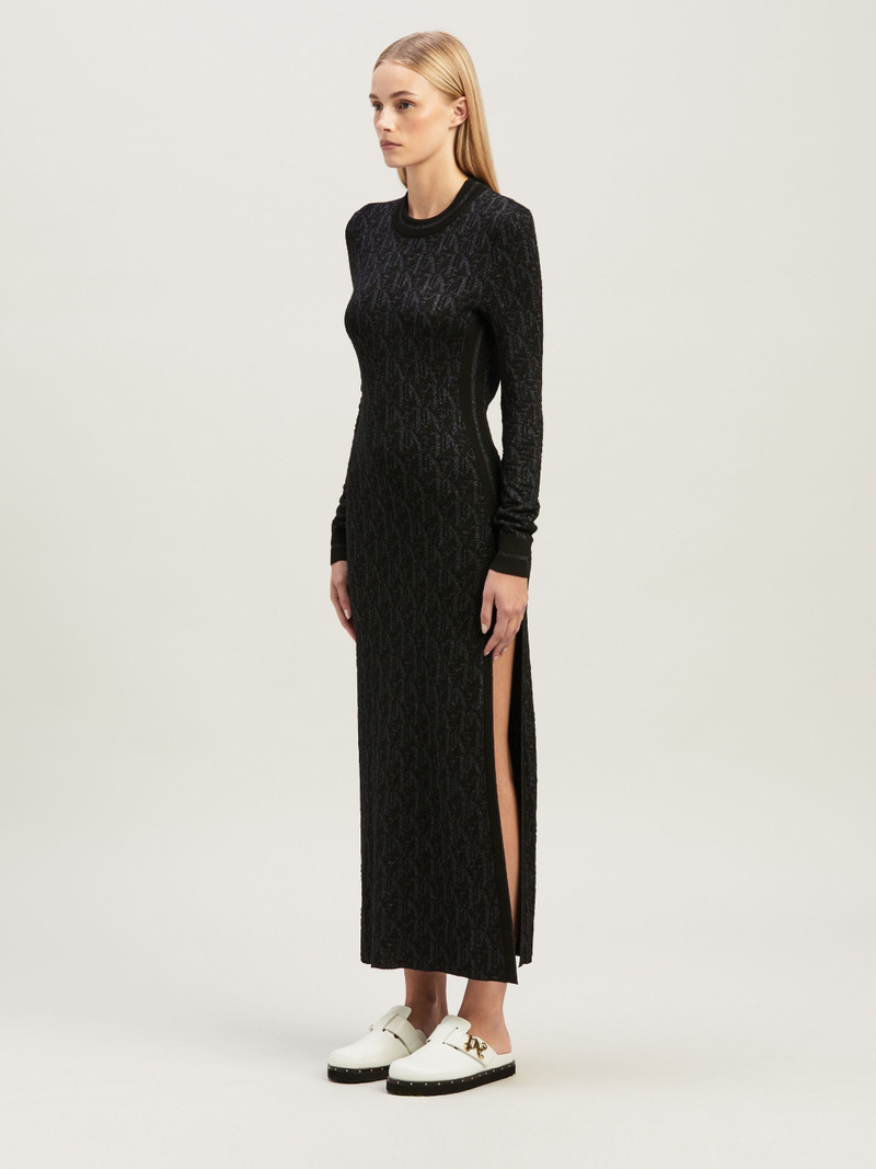 Monogram Jaquard Openback Dress 4