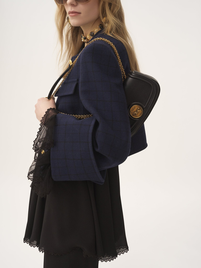 Chloé HORSE MEDAL CROSSBODY BAG IN GRAINED LEATHER outlook