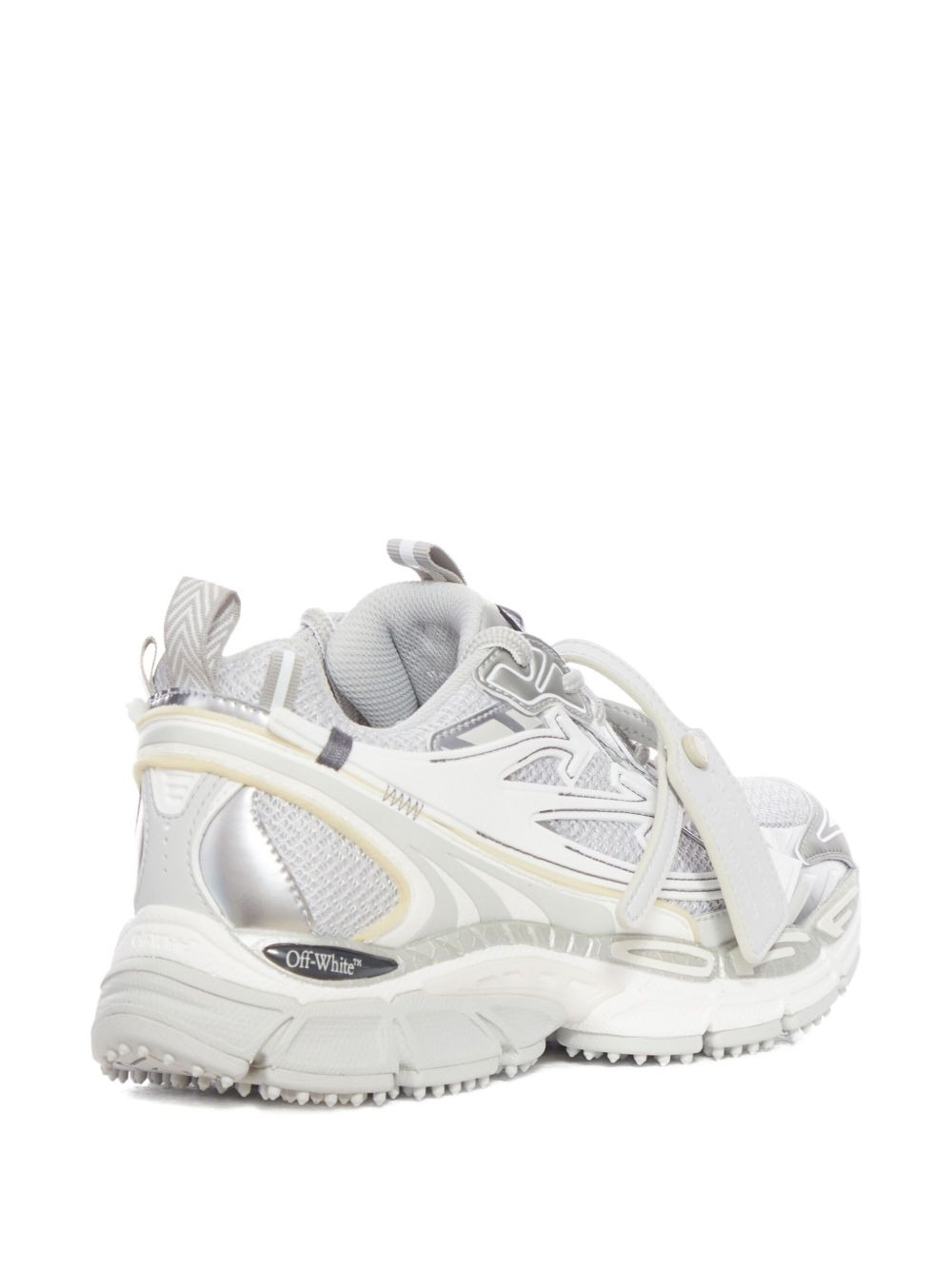leather-tag lace-up sneakers - 3