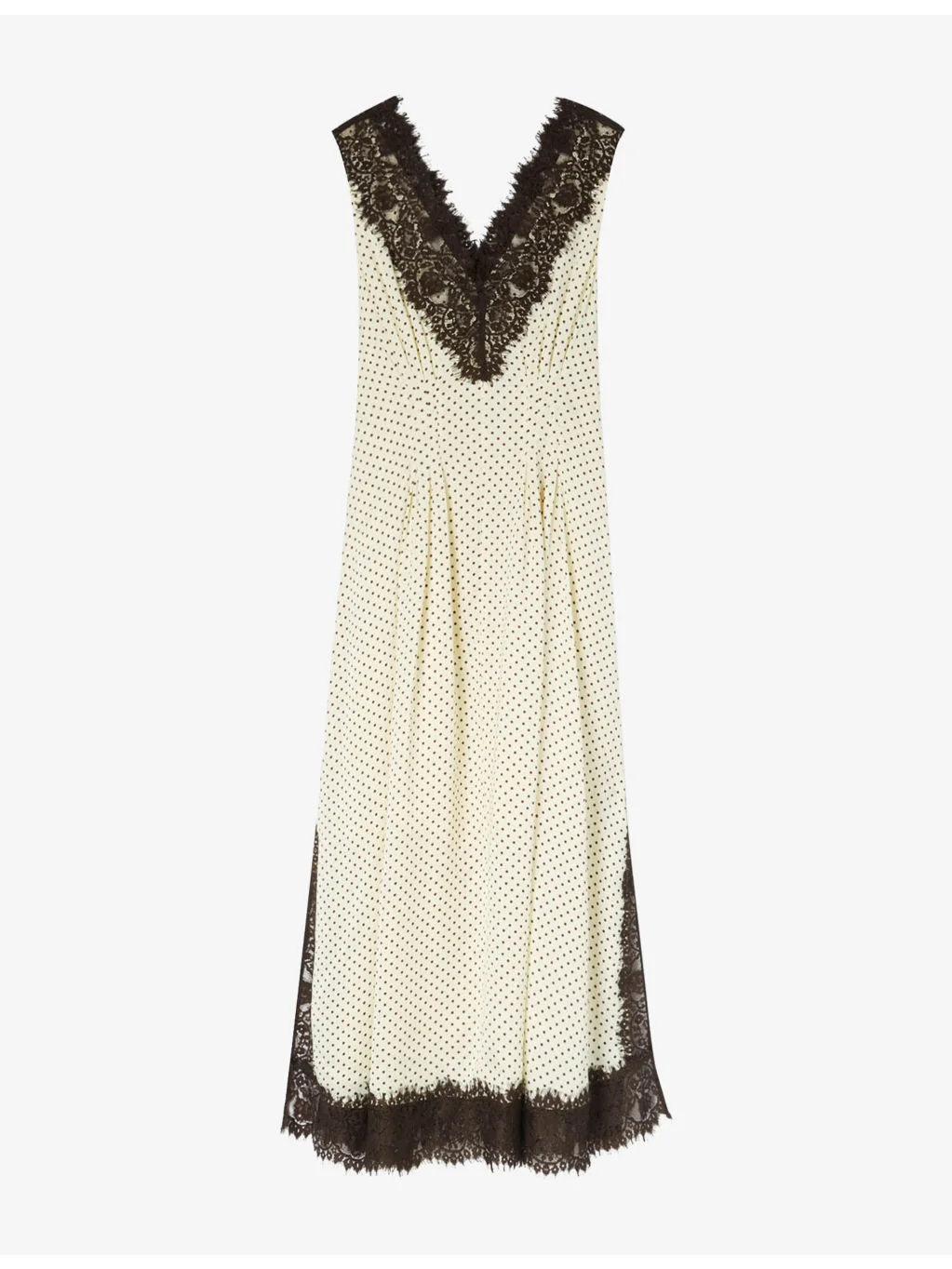 Polka-Dot Lace-Trim Woven Maxi Dress - 1