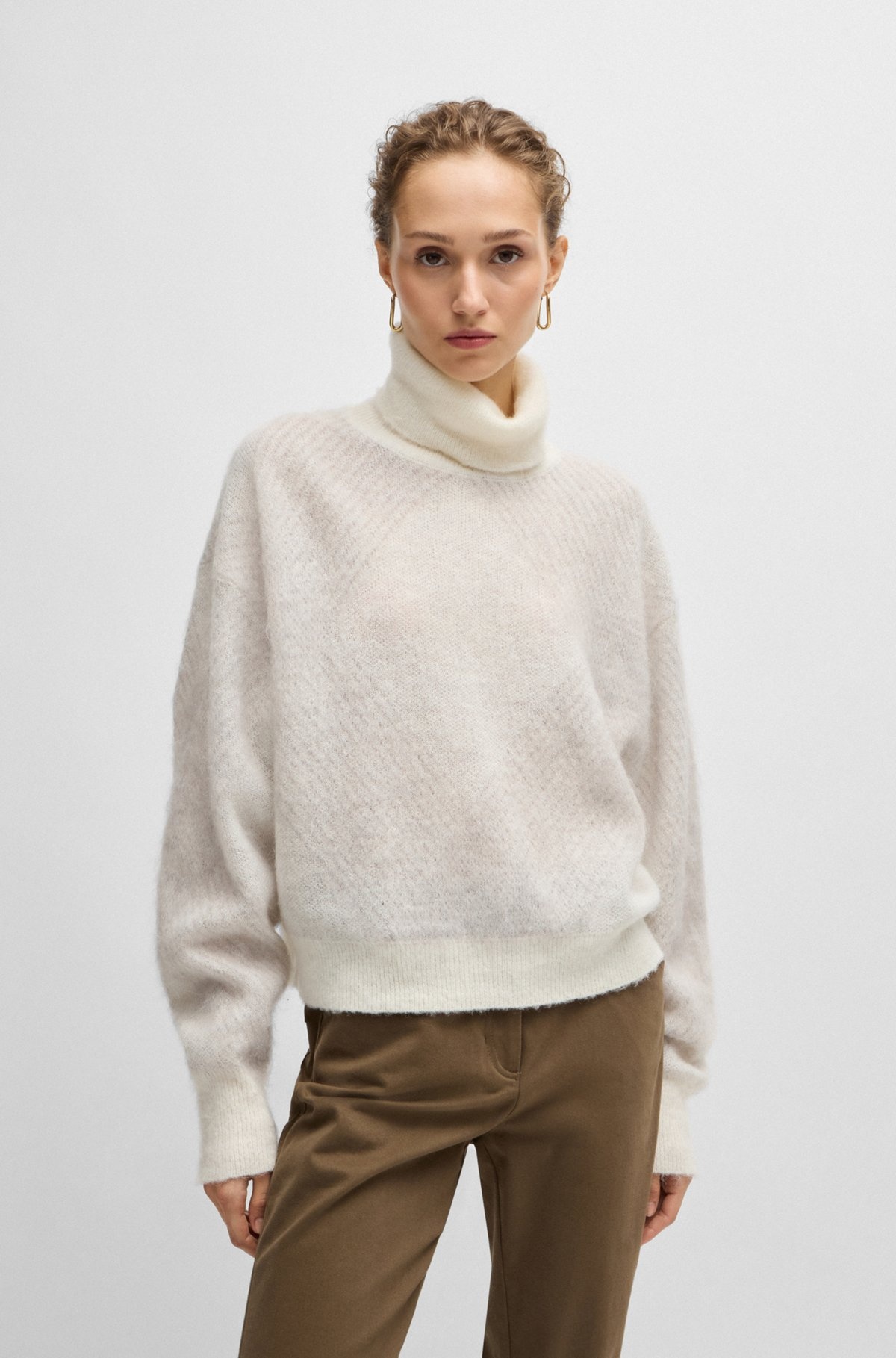 ARGYLE SWEATER IN A TEXTURED-WOOL BLEND - 2