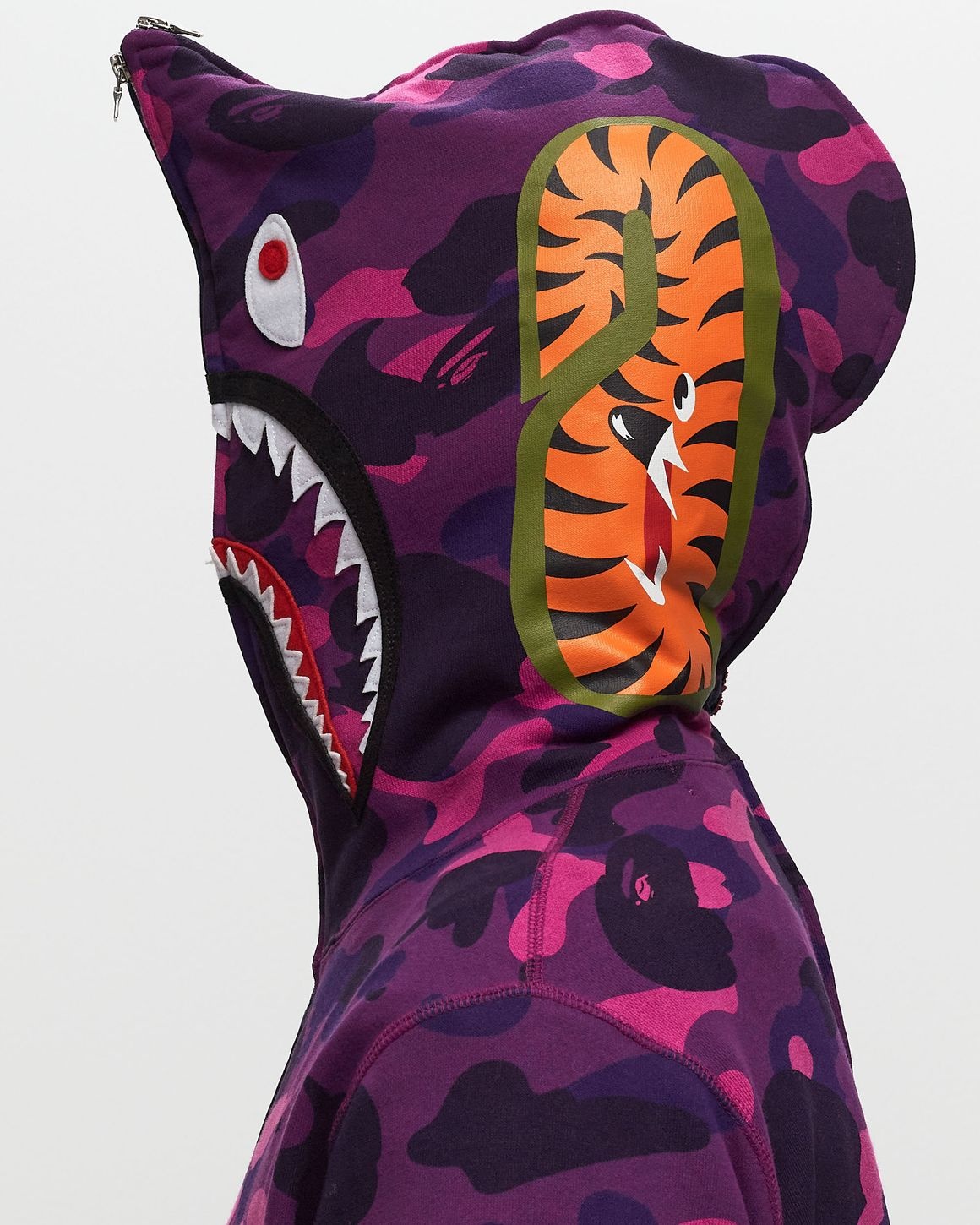 COLOR CAMO SEPARATE SHARK FZ HOODIE - 5