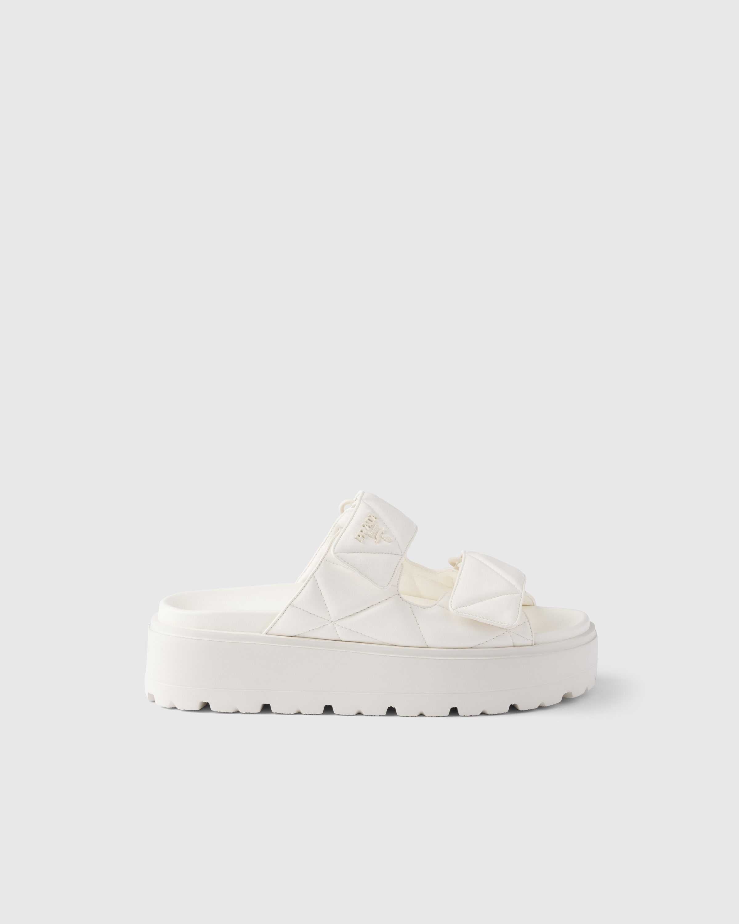 Padded nappa leather slides - 2
