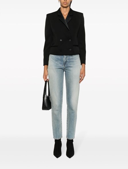 Cropped tuxedo jacket - 5
