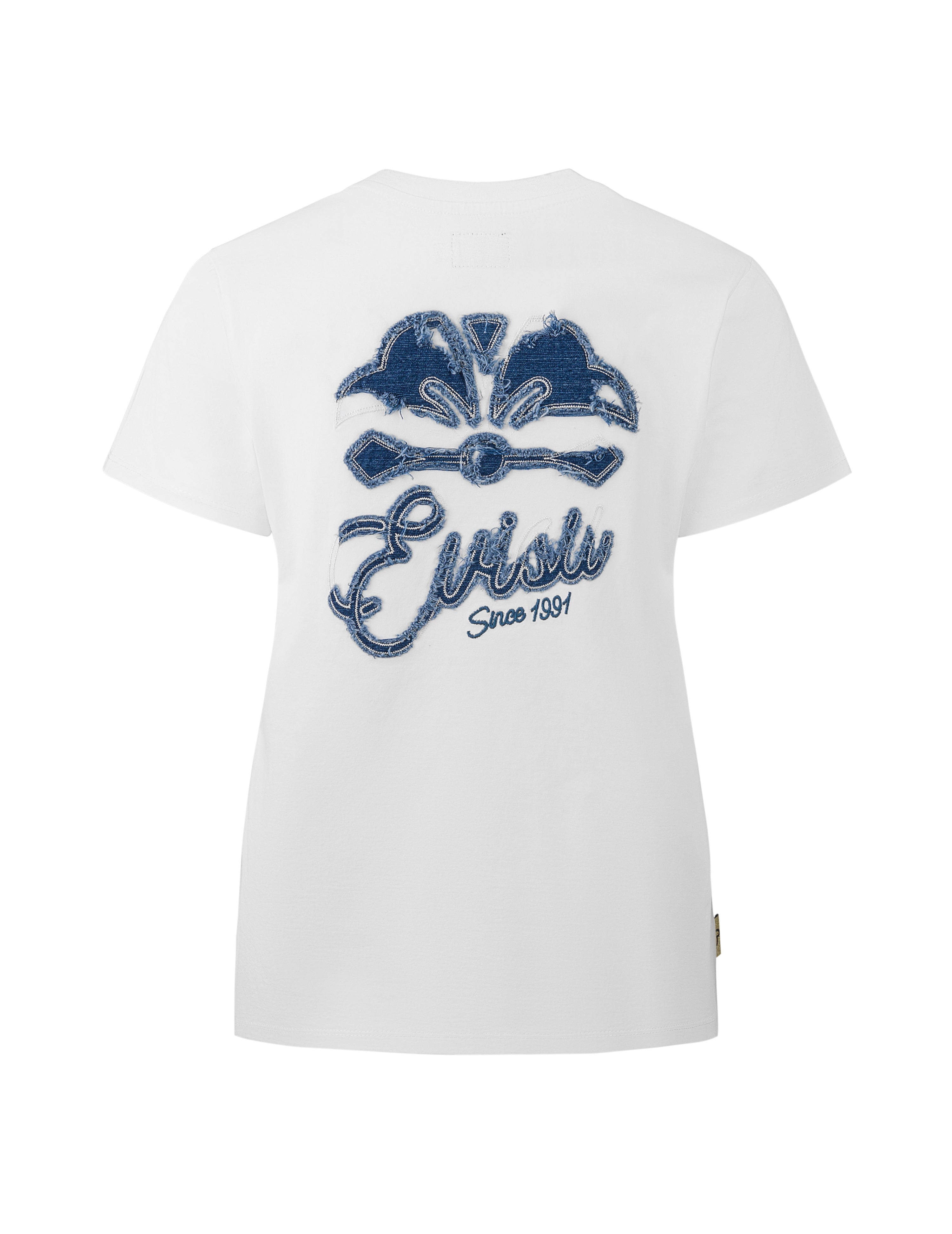 Deconstructed Denim Applique Embroidery Regular Fit T-Shirt - 9