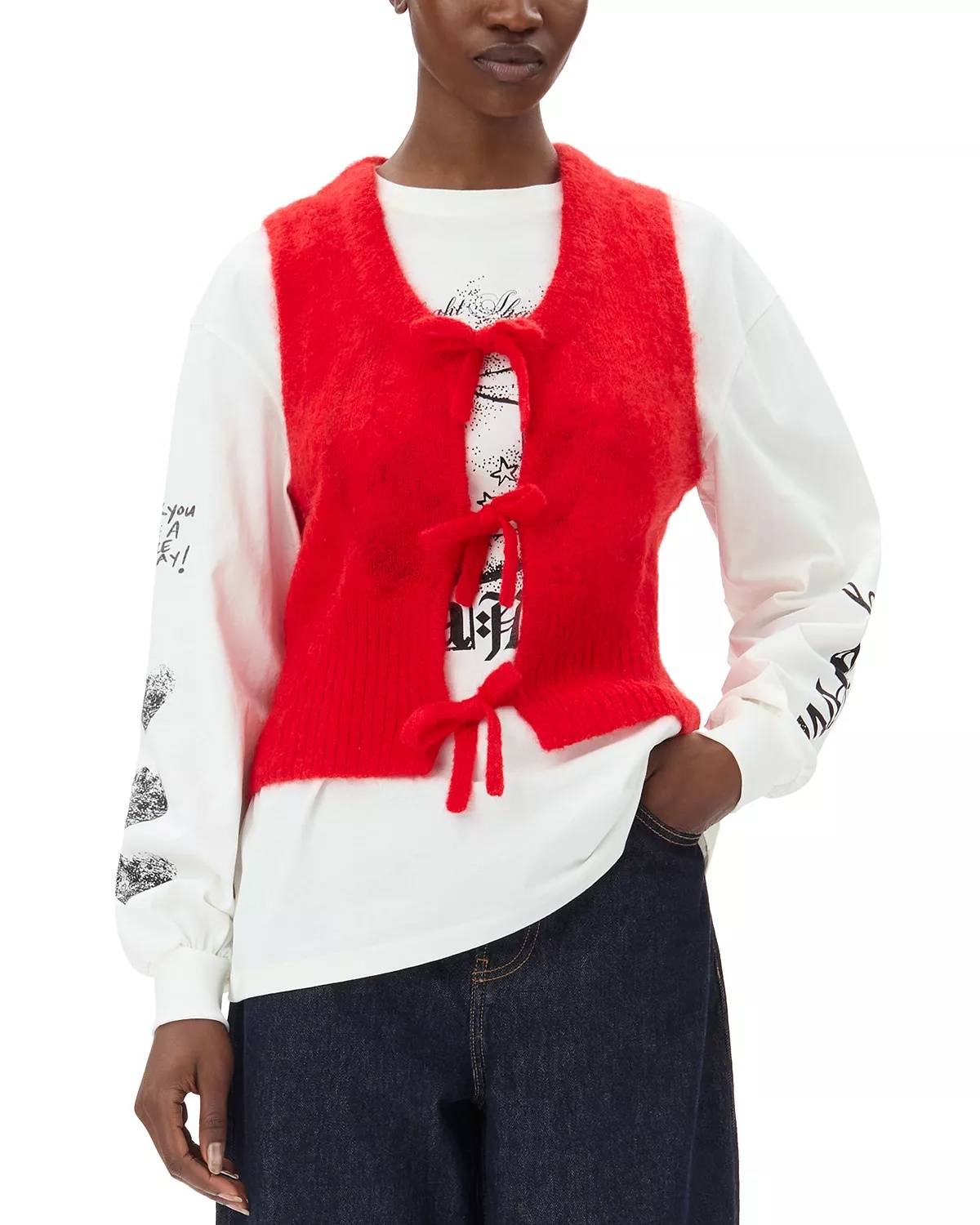 Tie Front Vest - 1