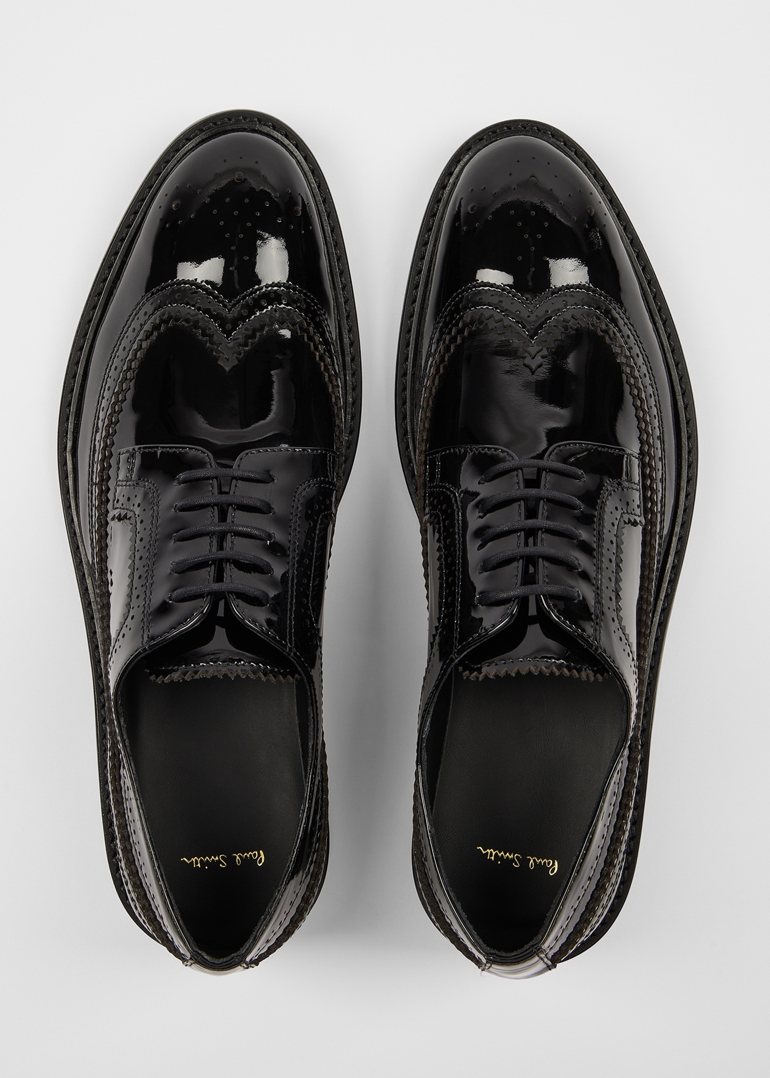 Women's Black 'Fuentes' Patent Leather Brogues - 2