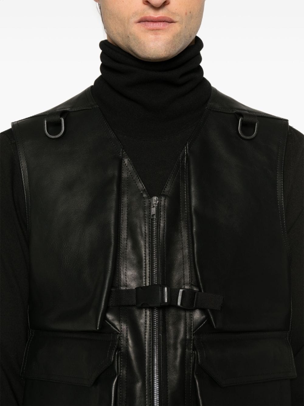 Utility leather vest - 5