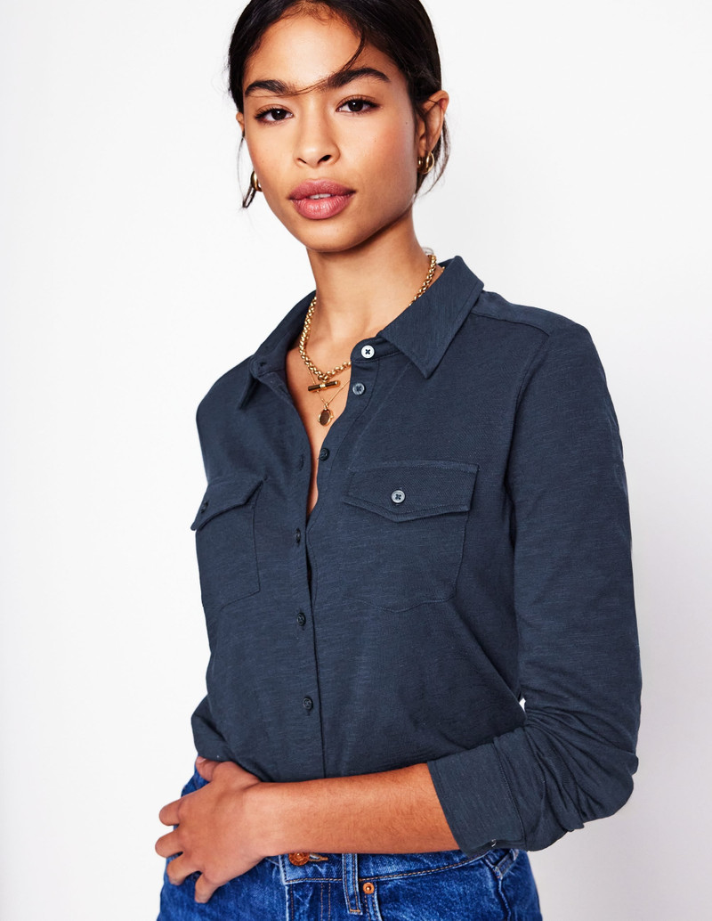 Amy Jersey Shirt-Navy 5