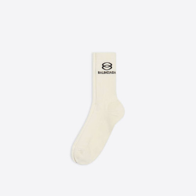 BALENCIAGA Men's Unity Tennis Socks in Beige outlook