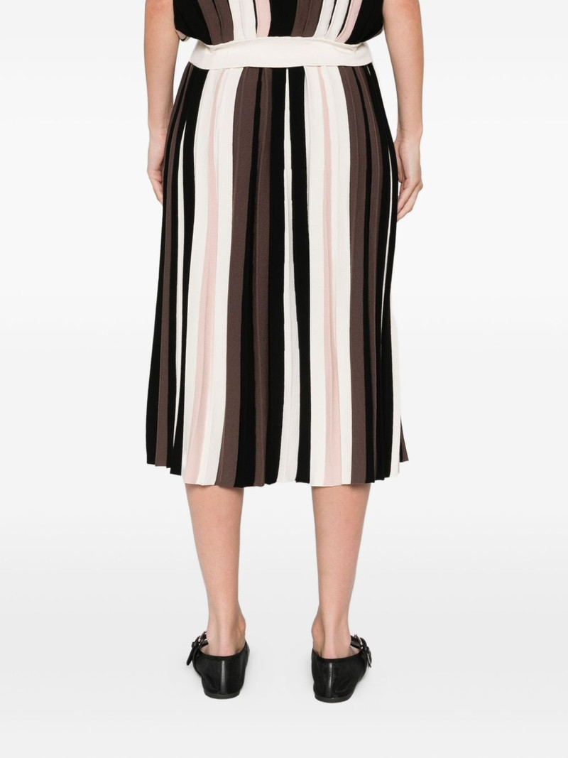 striped pleated midi skirt 4