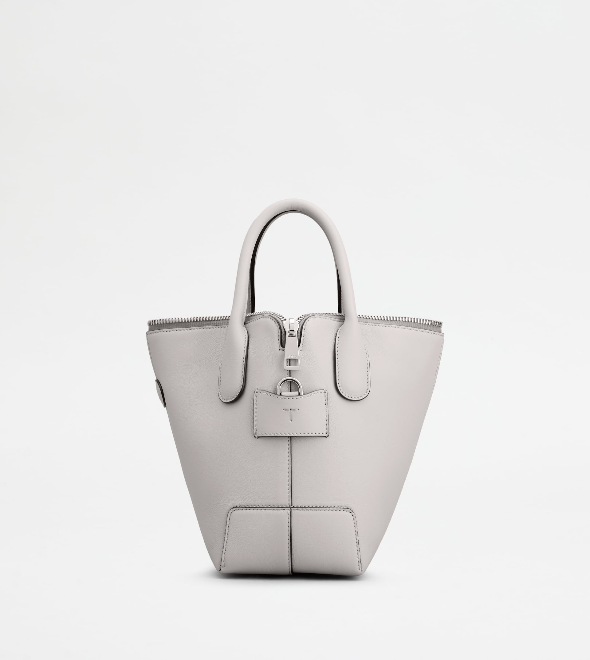 TOD'S DI BAG SWING IN LEATHER MINI - GREY - 1