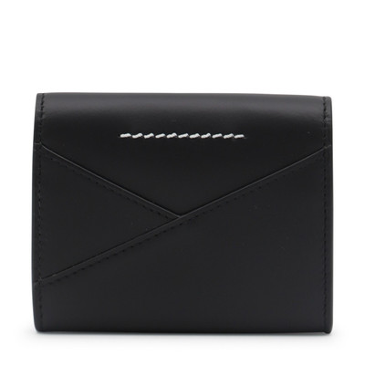 MM6 Maison Margiela black leather japanese 6 wallet outlook