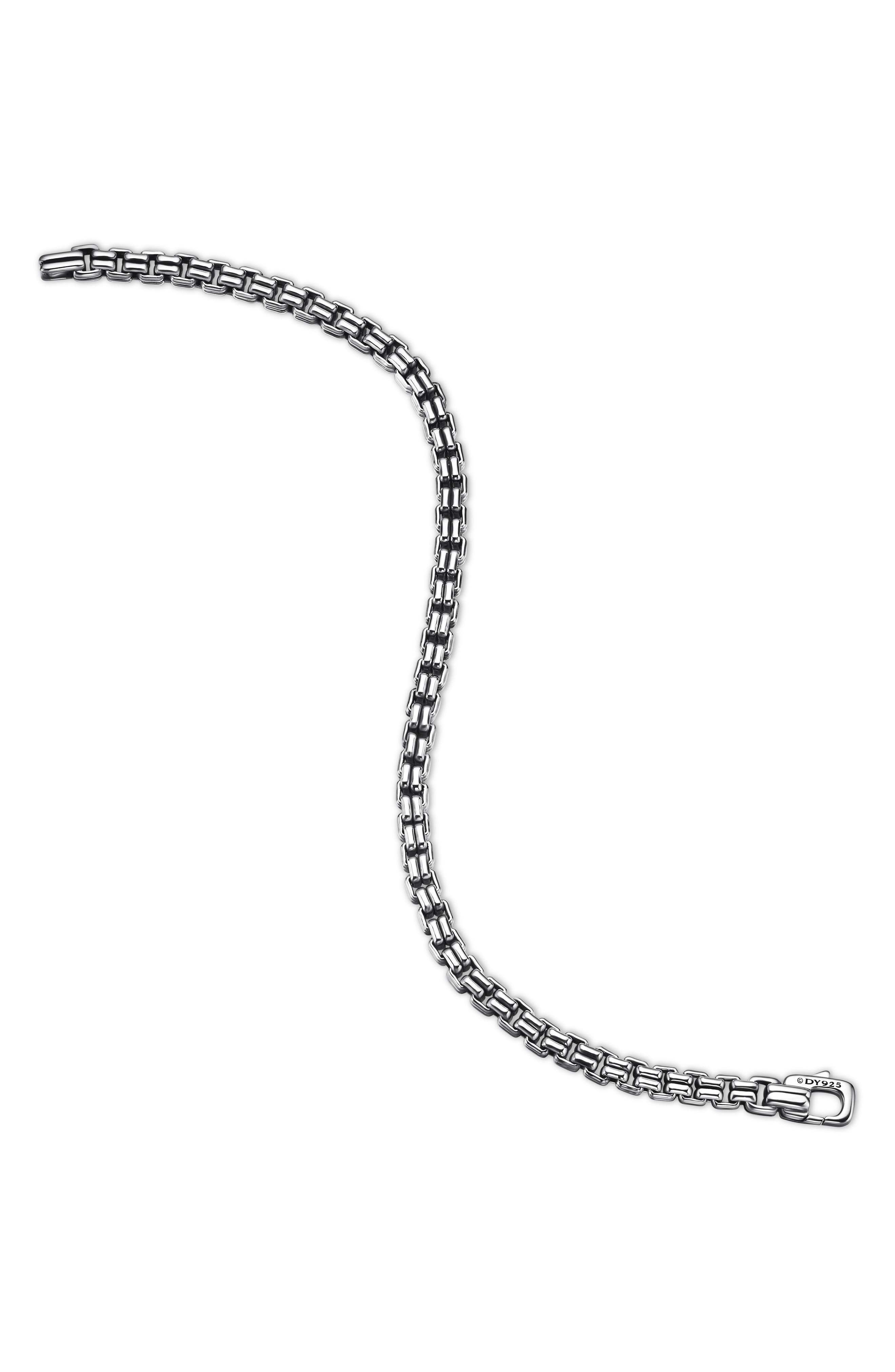 David Yurman Men's Double Box Chain Bracelet in Sterling Silver, 4mm at Nordstrom - 4
