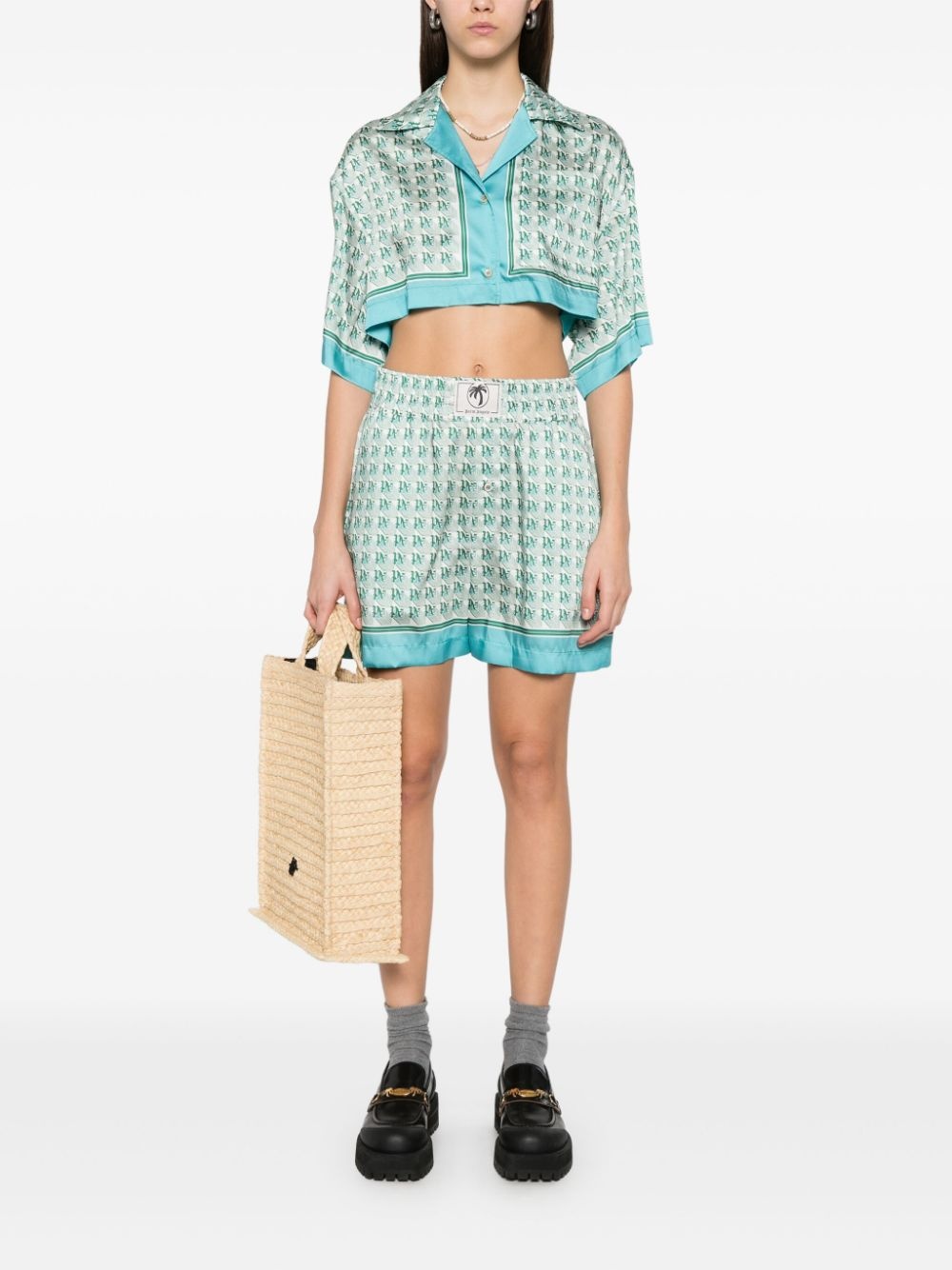monogram-print shorts - 2