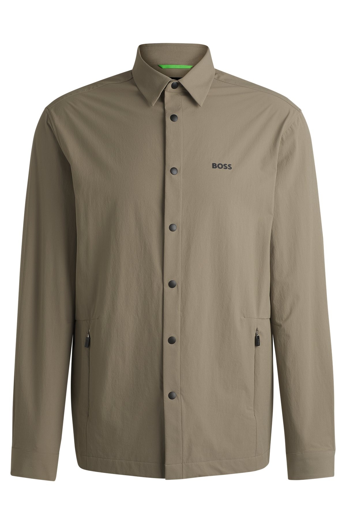 RELAXED-FIT OVERSHIRT IN WATER-REPELLENT STRETCH FABRIC - 1
