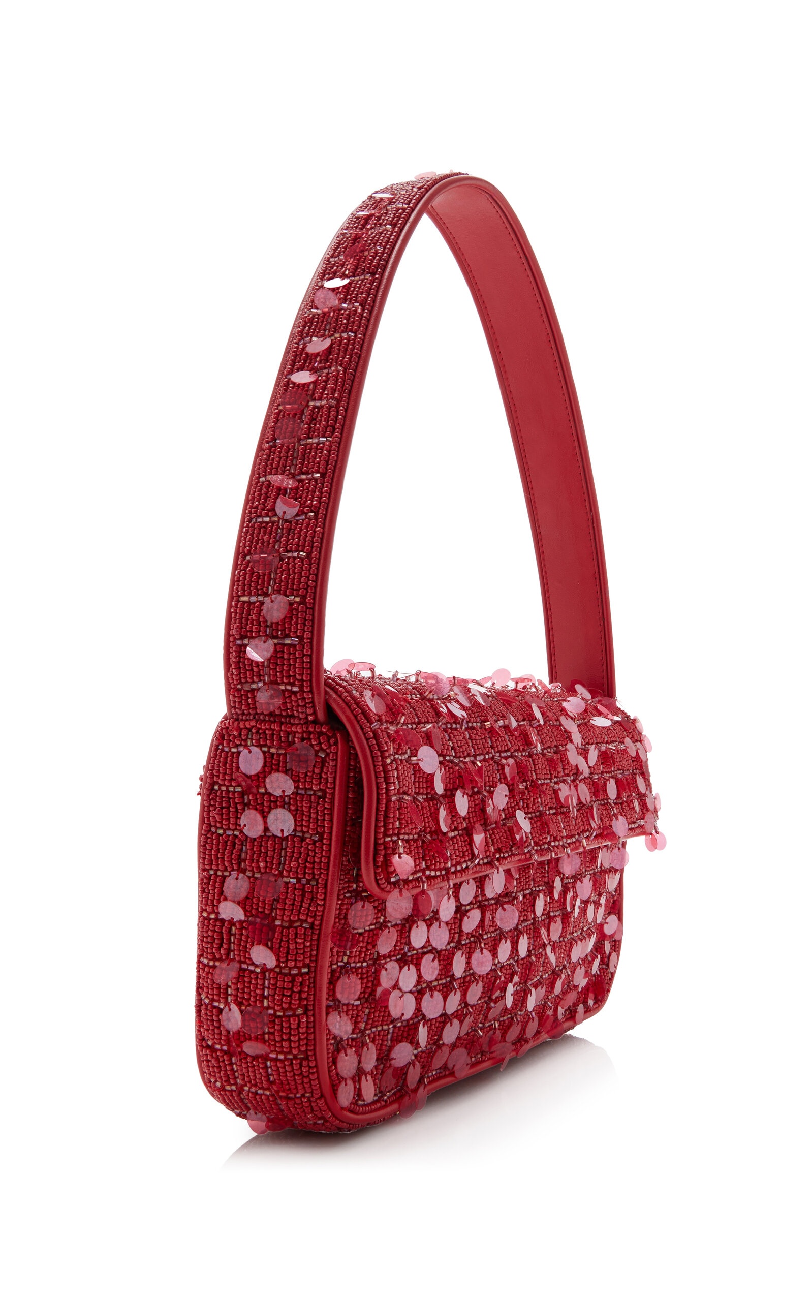 Tommy Sequin-Embroidered Beaded Bag red - 3