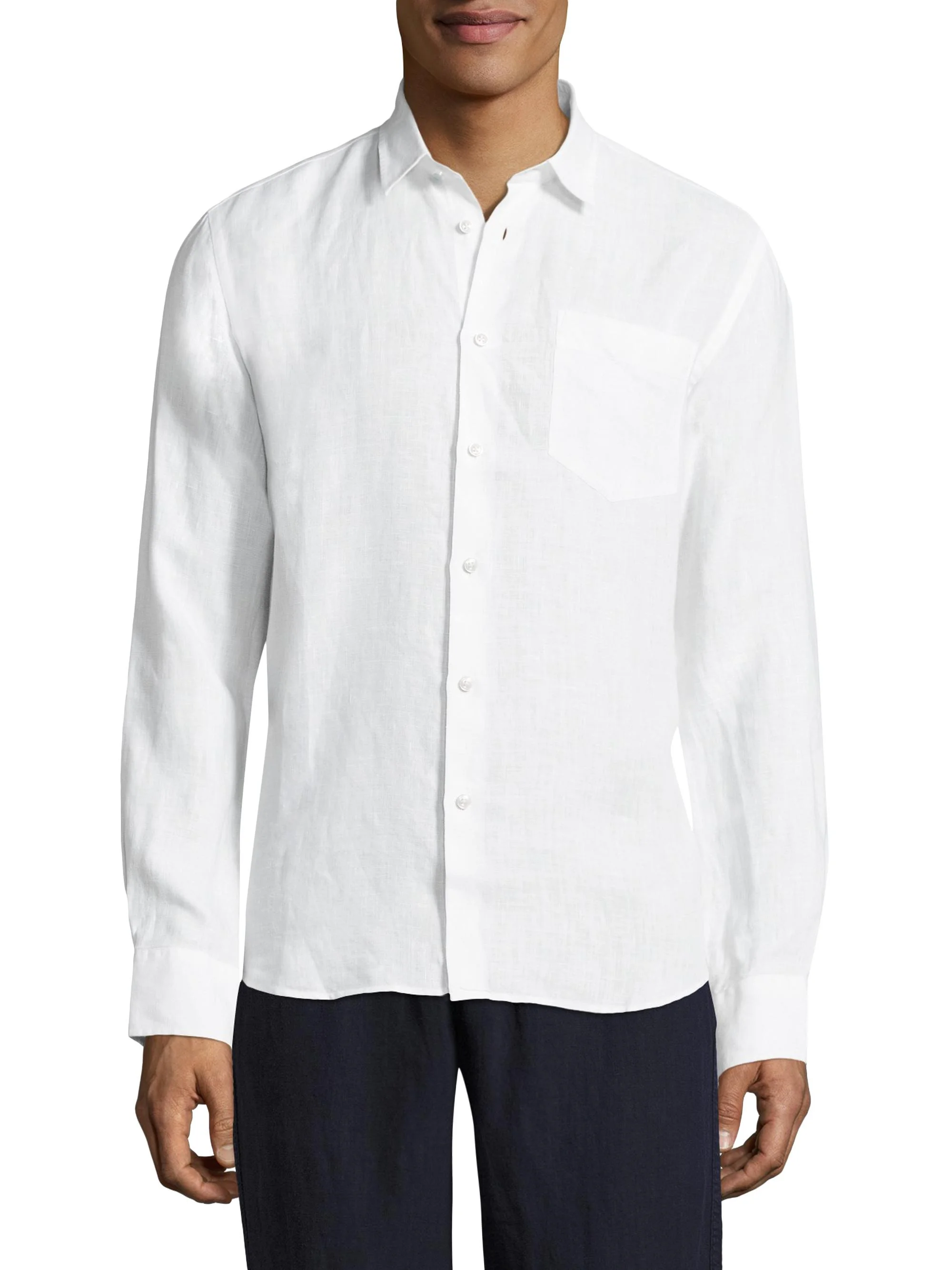 Men's Lagoon Linen Shirt - White - 1