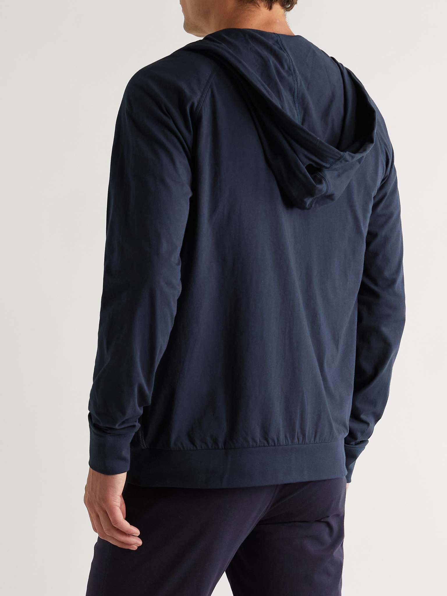 Grosgrain-Trimmed Cotton-Jersey Zip-Up Hoodie - 4