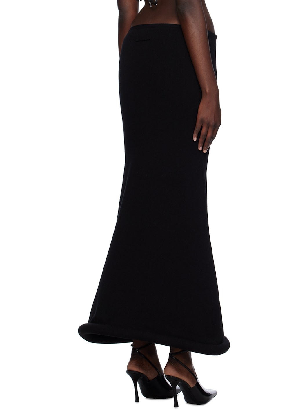 Black 'The Knit 3D' Maxi Skirt - 3