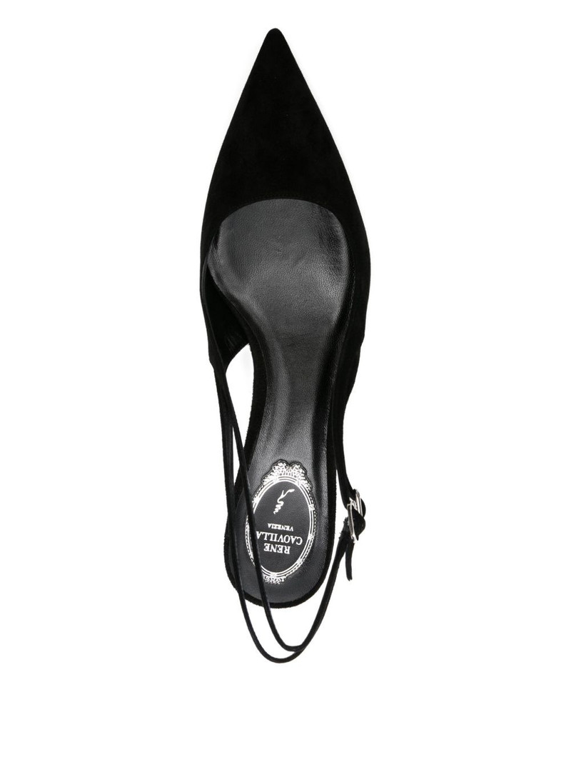 60mm slingback pointed-toe heeled pumps 4