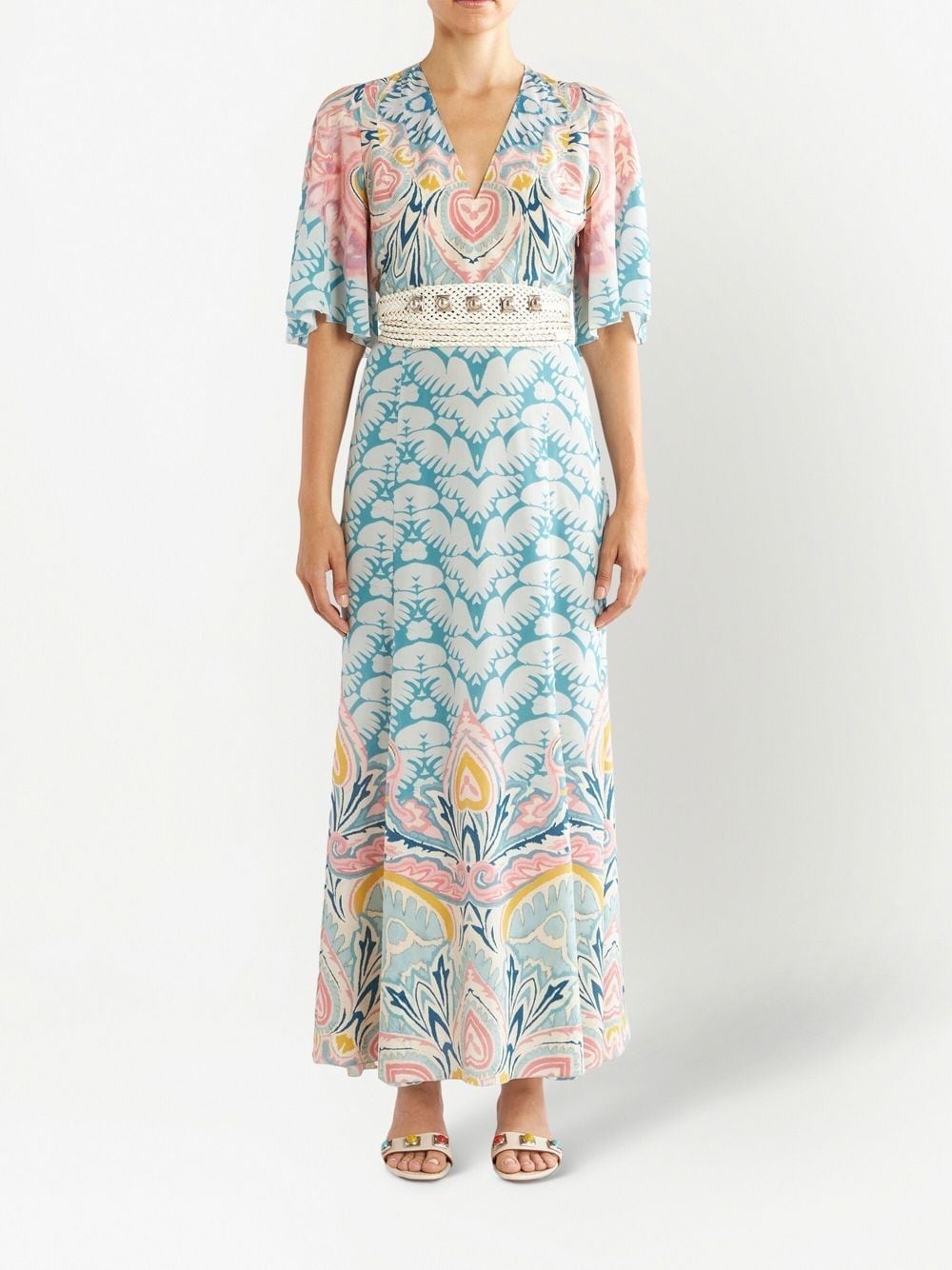 paisley-pattern maxi dress - 2
