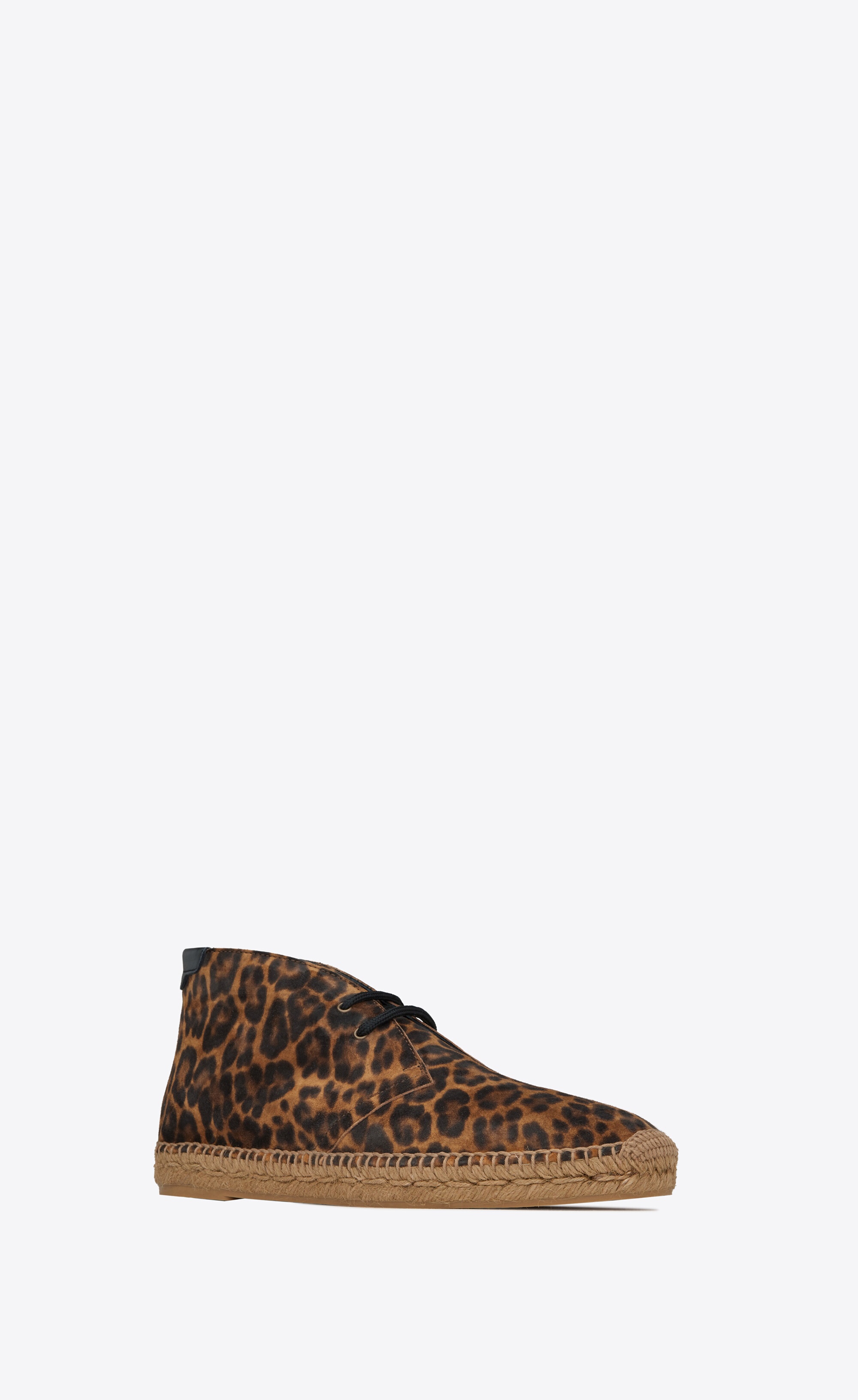 laced espadrilles in leopard-print suede - 4