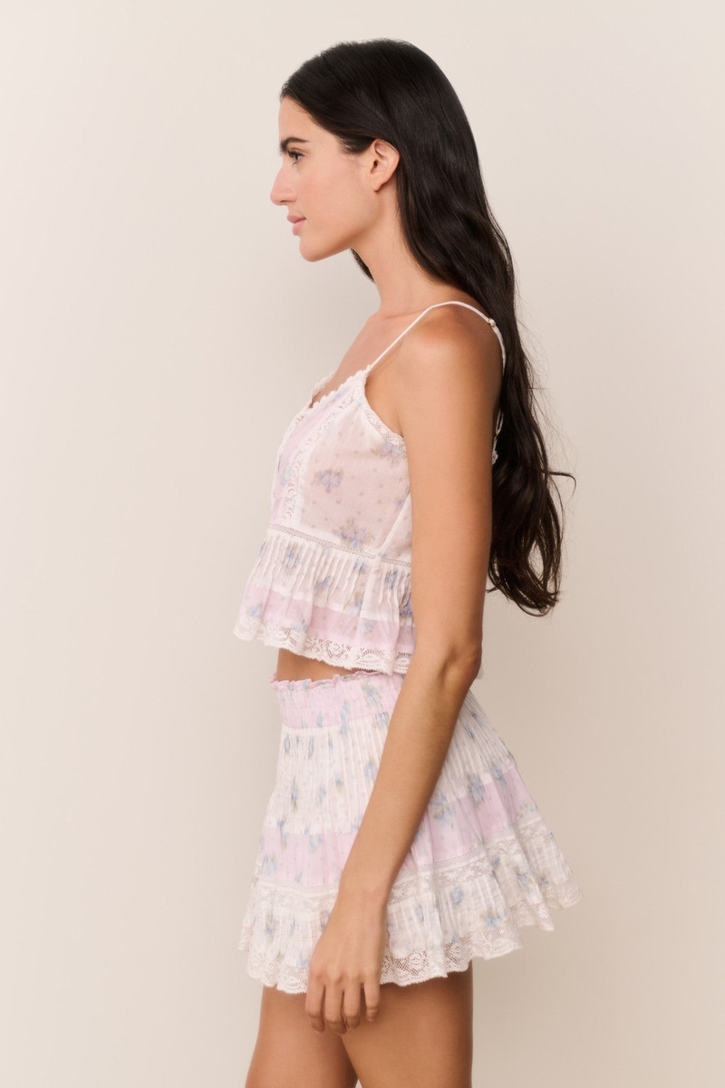 Gloriana Cotton Mixed Print Mini Skirt 5