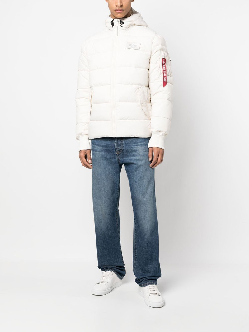 ALPHA INDUSTRIES logo-patch padded jacket outlook