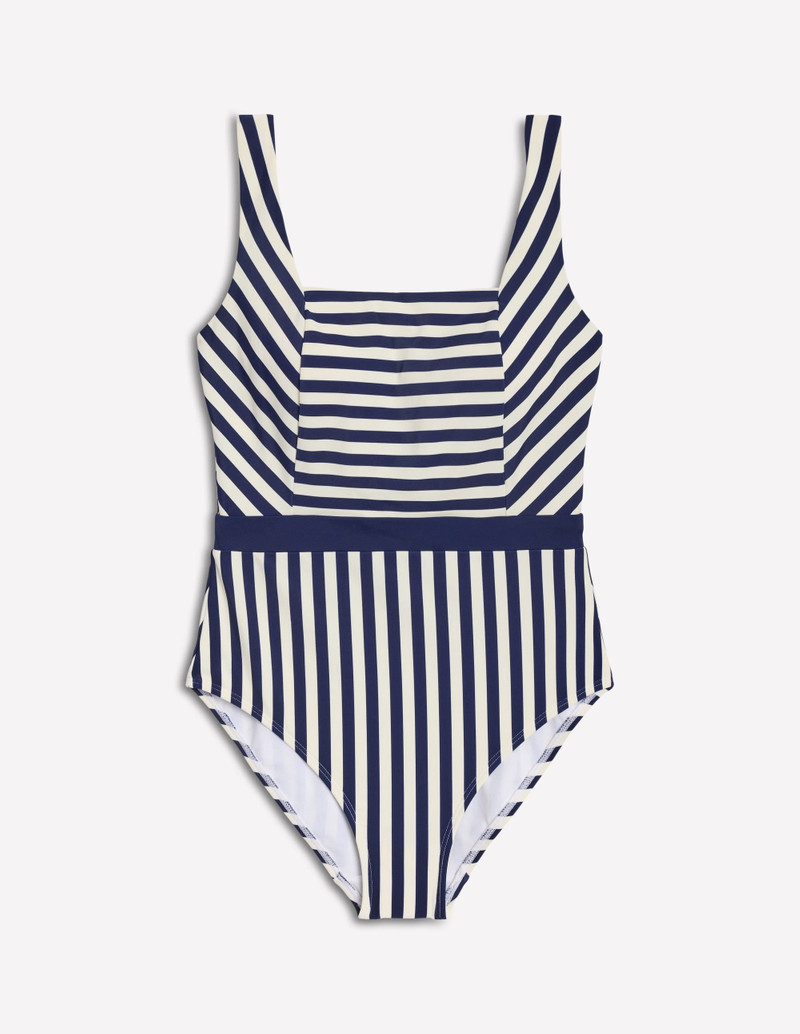 Lefkada Square Neck Swimsuit-Navy/Ivory 6