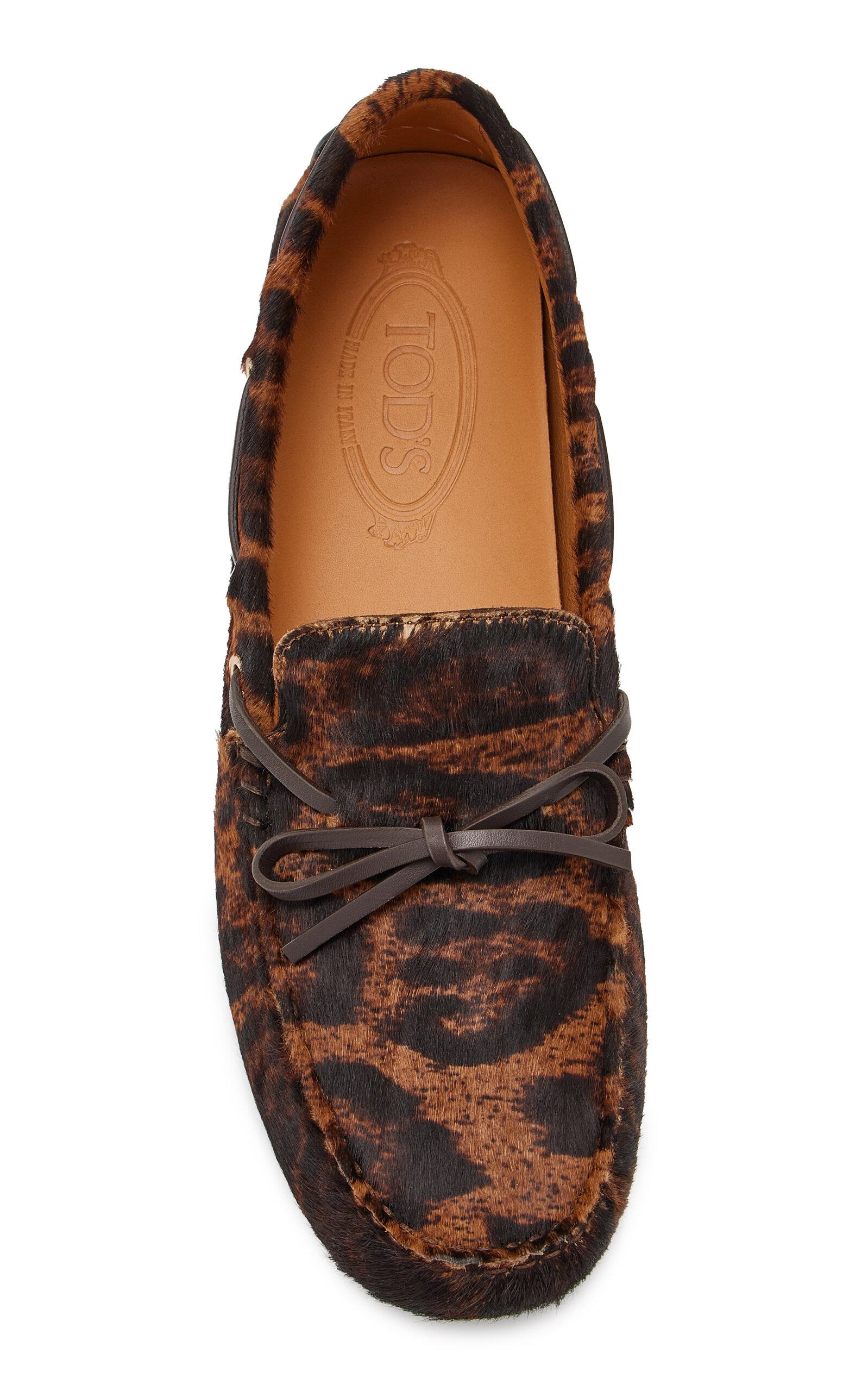 Leopard-Print Pony Hair Driving Loafers animal - 3