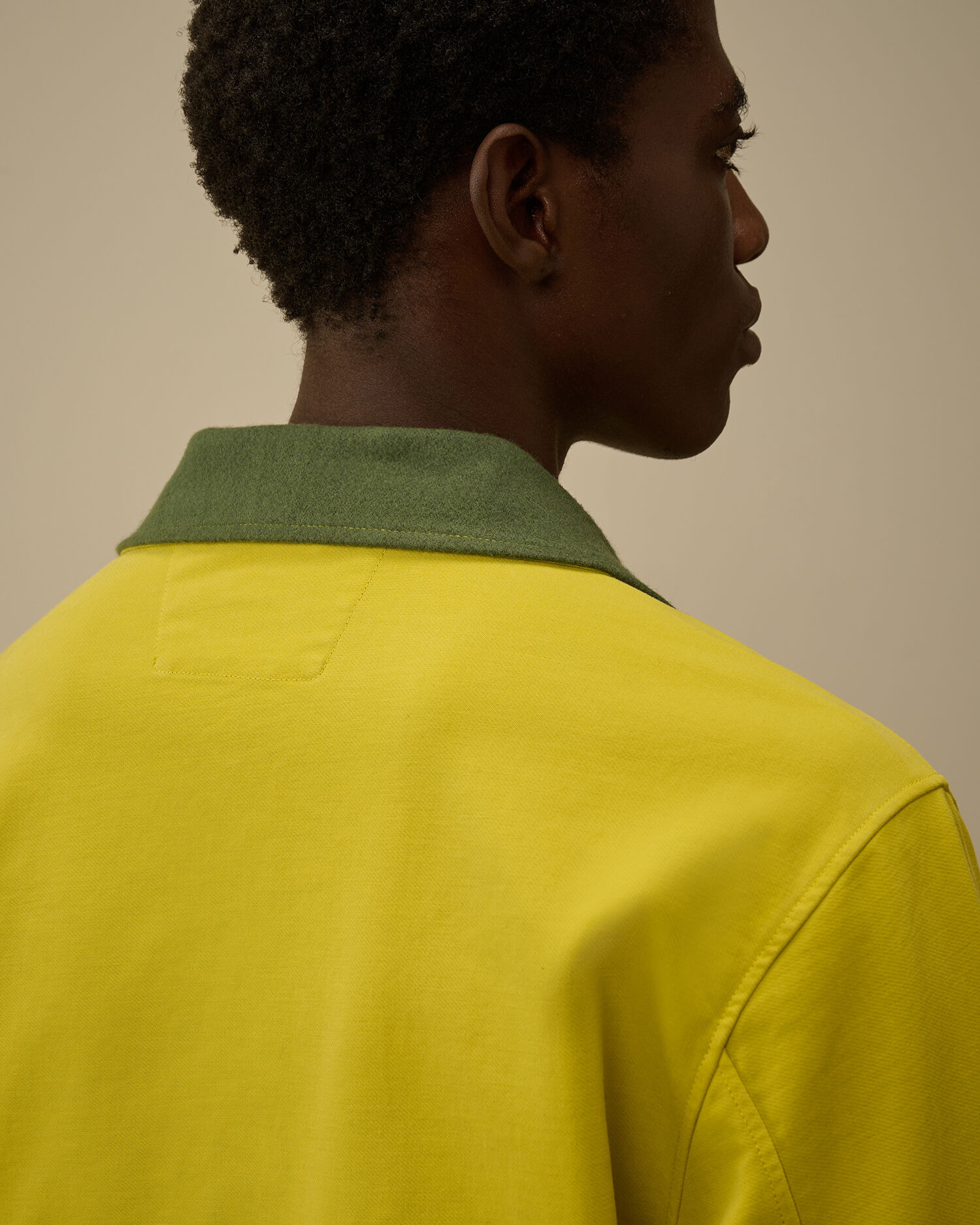Cotton/Nylon Double Satin Lens Button Overshirt - 6