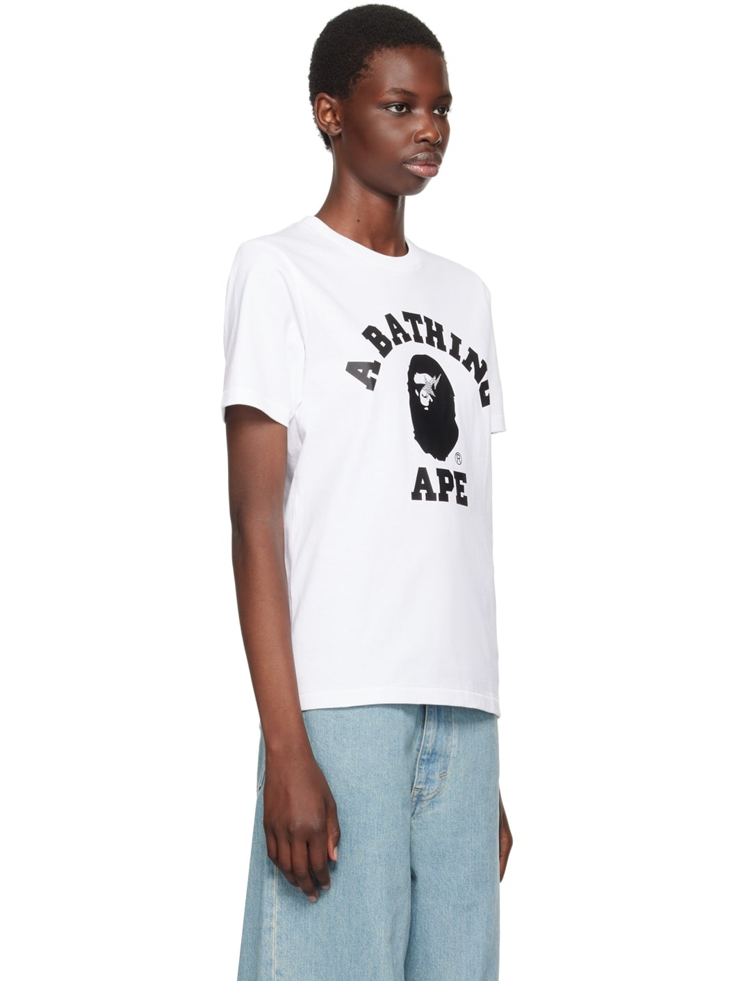 White College Crystal Stone Sta T-Shirt - 2