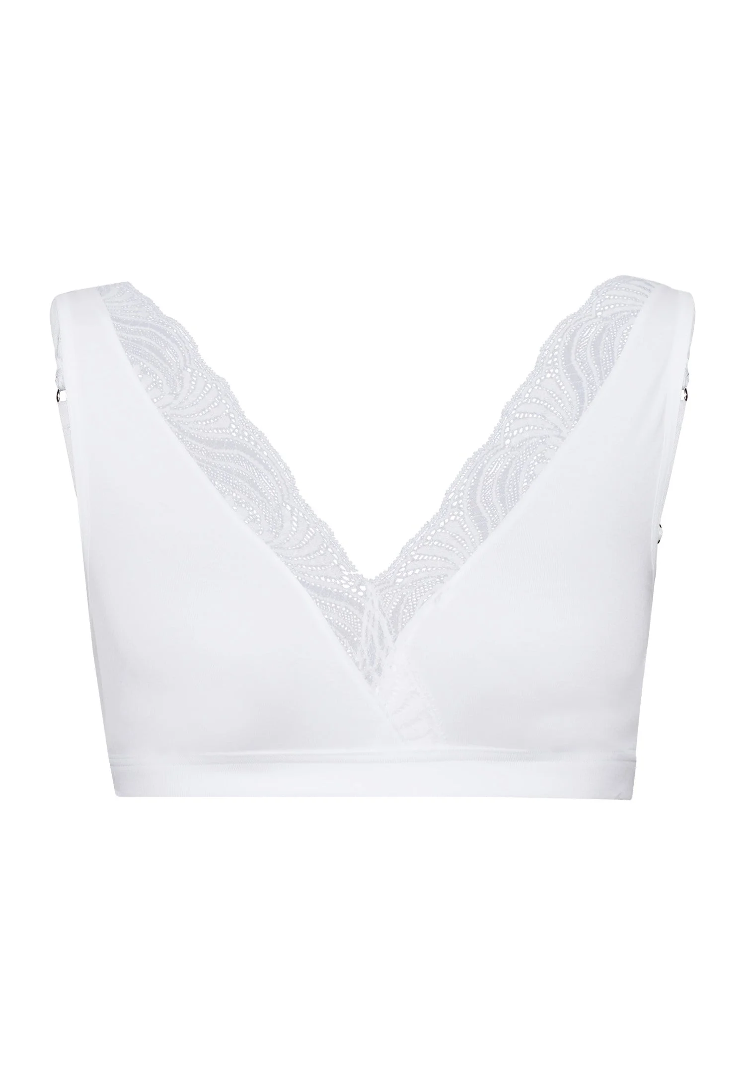 Cotton Delight Lace Trim Cotton Soft Cup Bra - 1