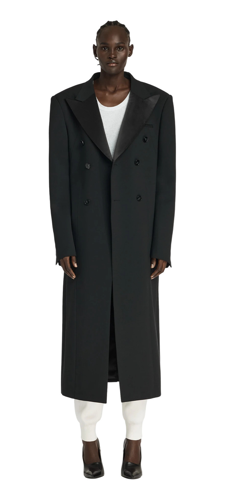 entire studios MASON TAILORED COAT BLACK WOOL outlook