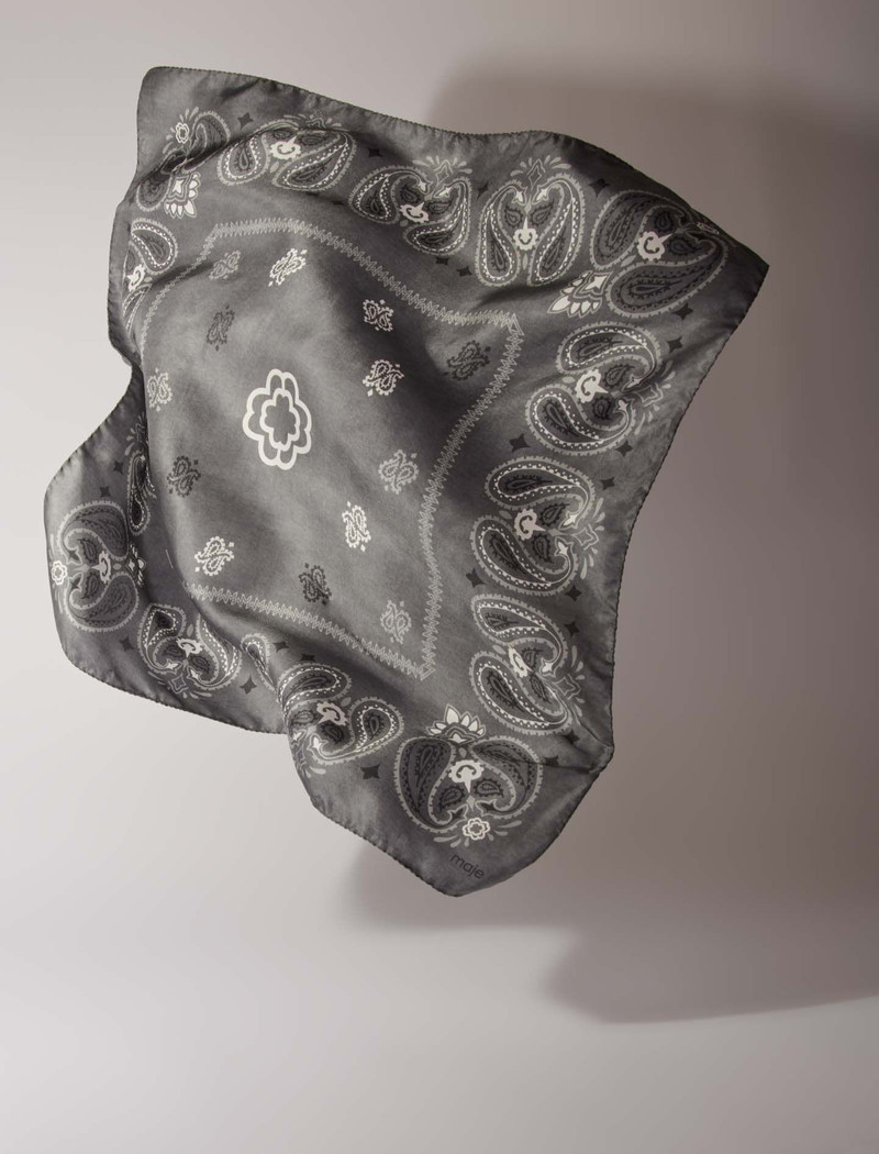 maje Silk paisley print bandana outlook
